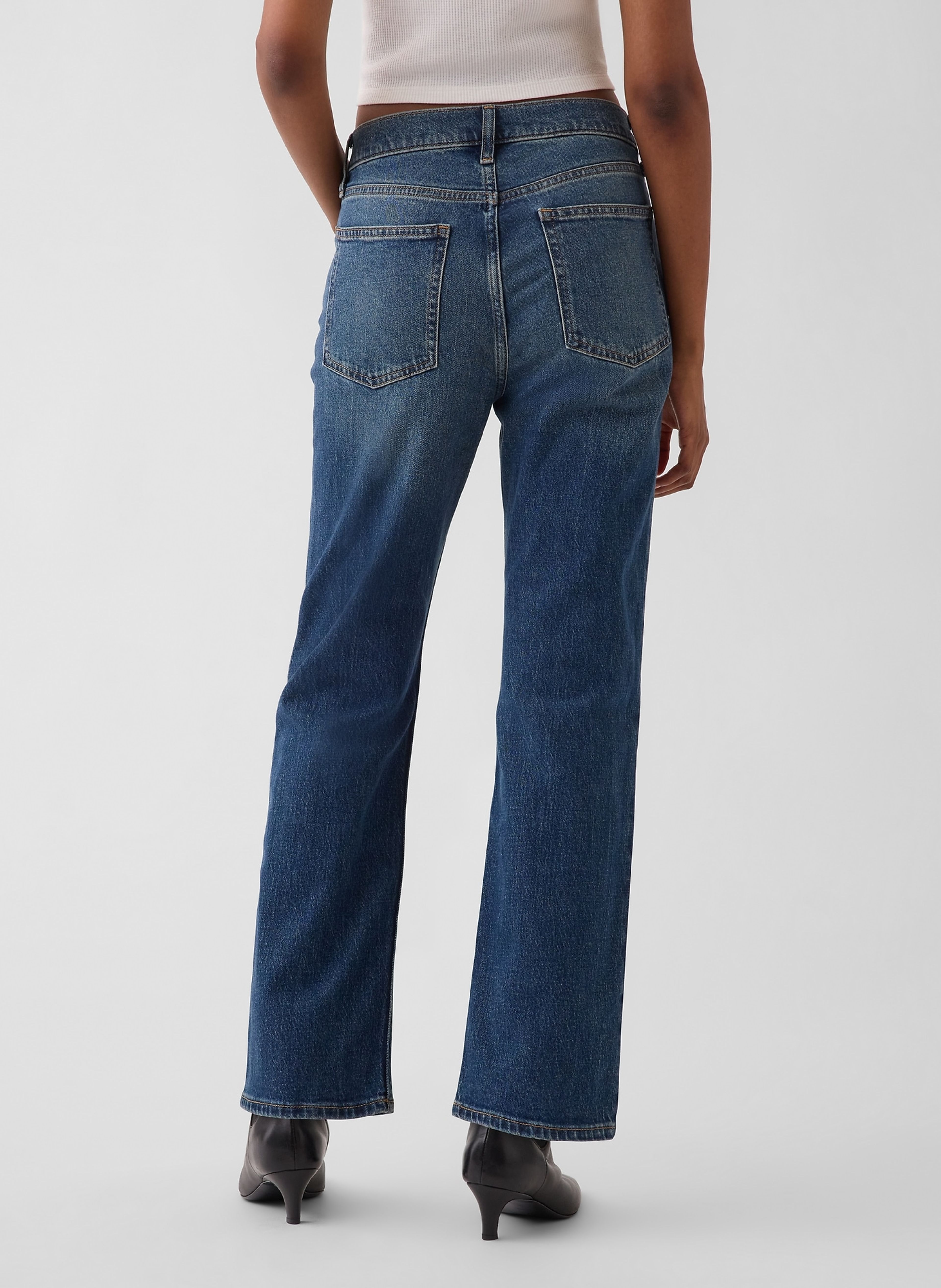 Jeansy 90s Straight Crop - 004