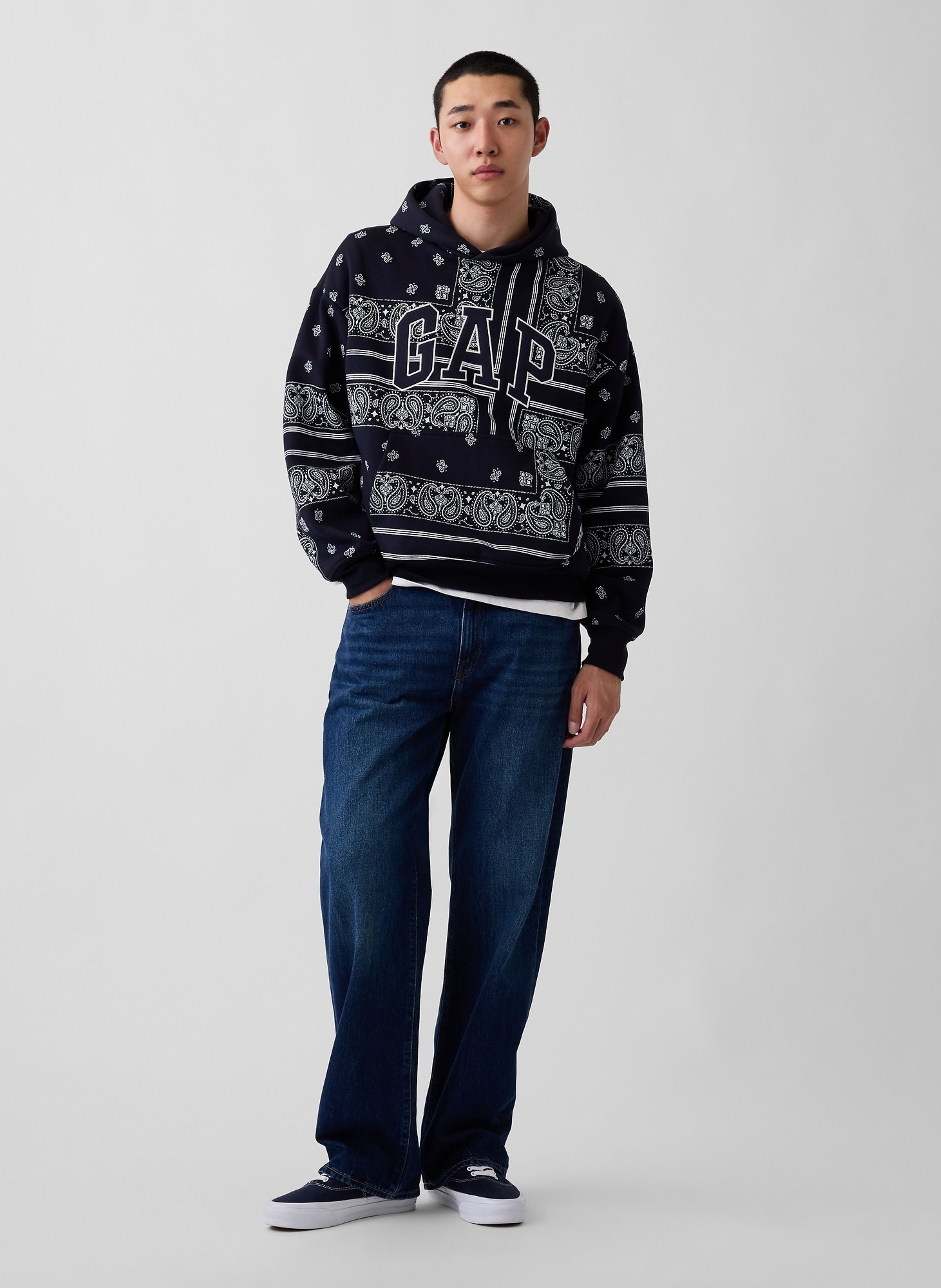 Oversize sweatshirt Bandana VintageSoft unisex met logo - 003