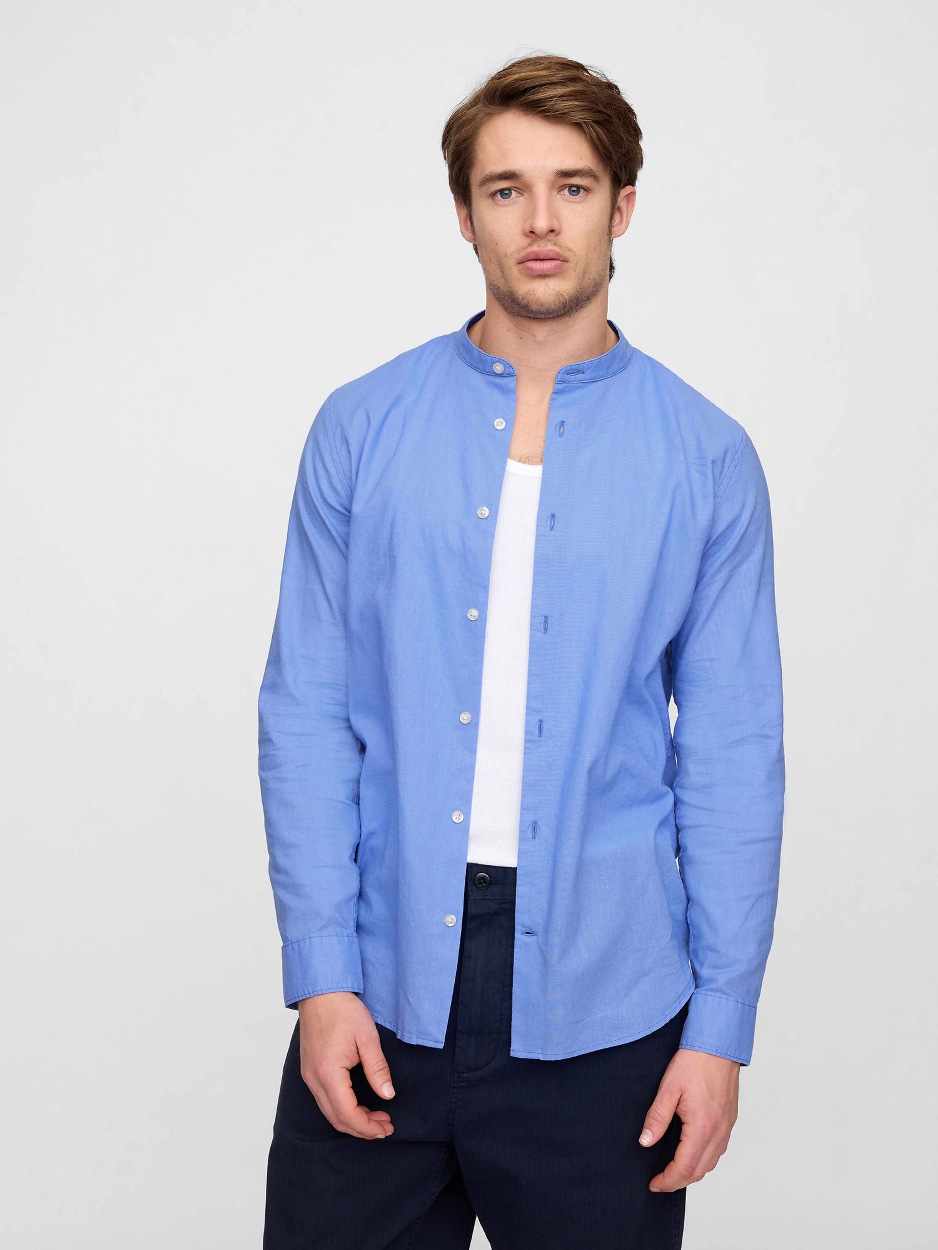 Len ing Collar Shirt