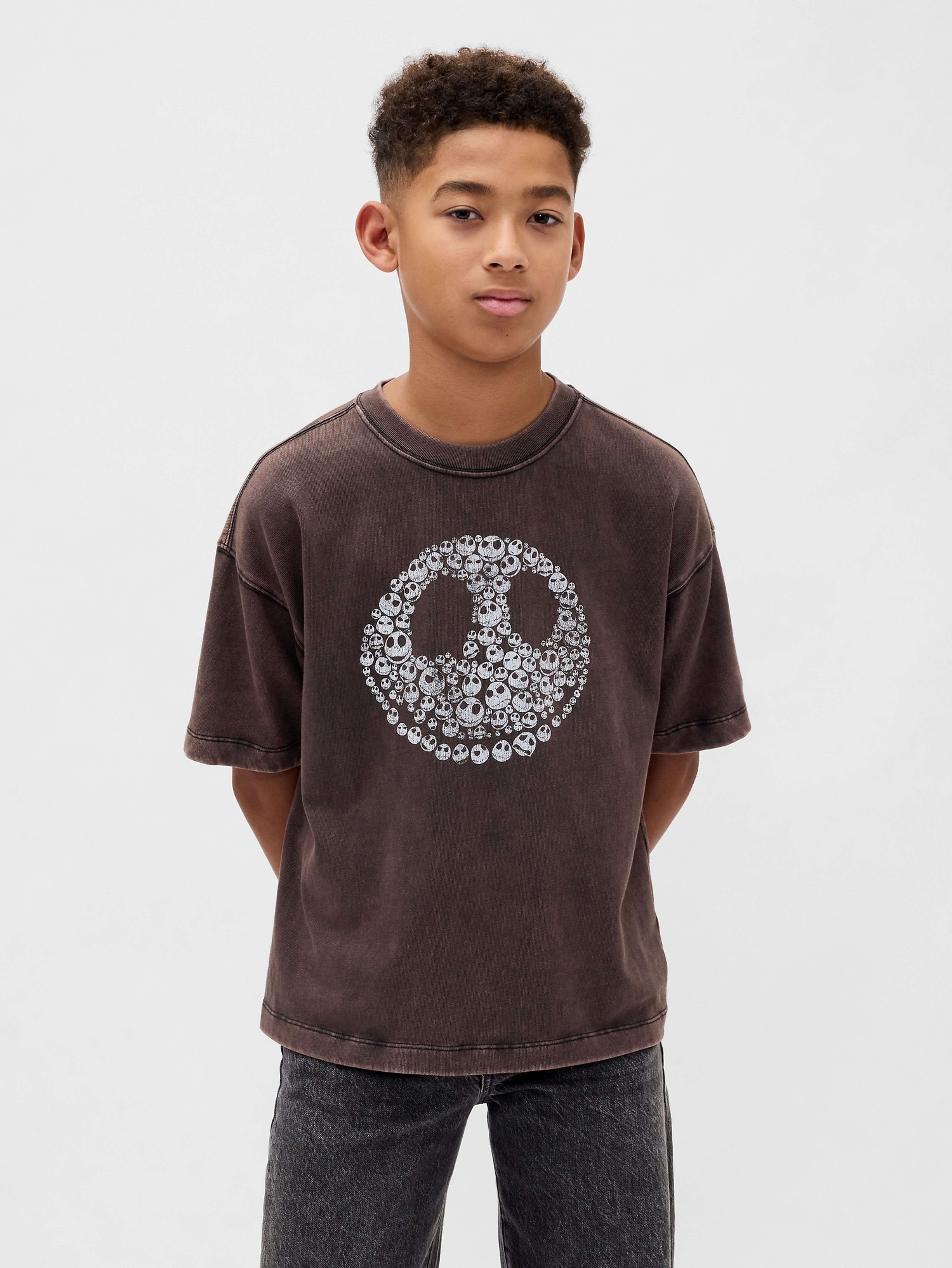Dziecięca koszulka oversize Gap × The Nightmare Before Christmas