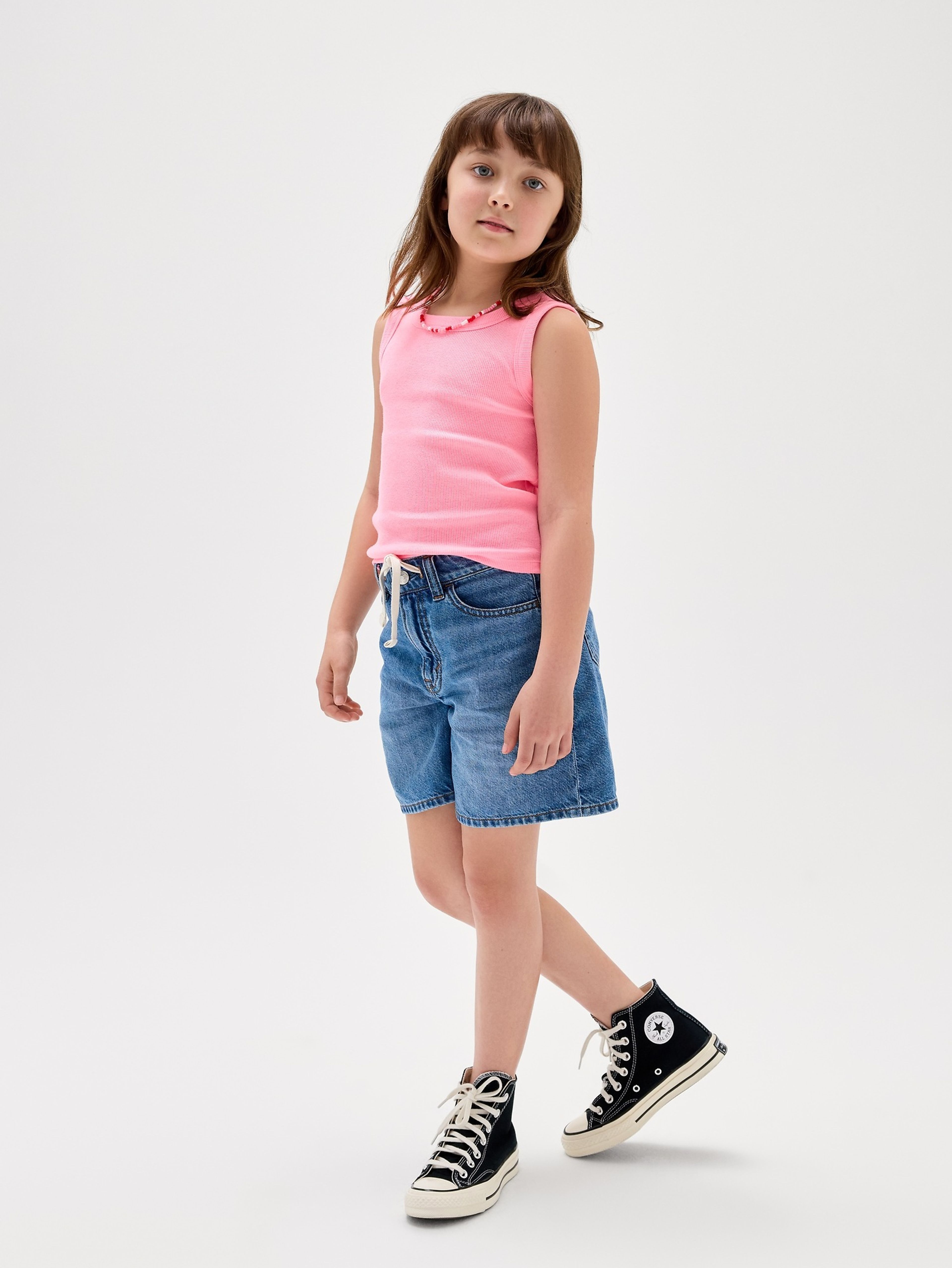Dziecięce jeansowe spodenki Mid Rise drawstring