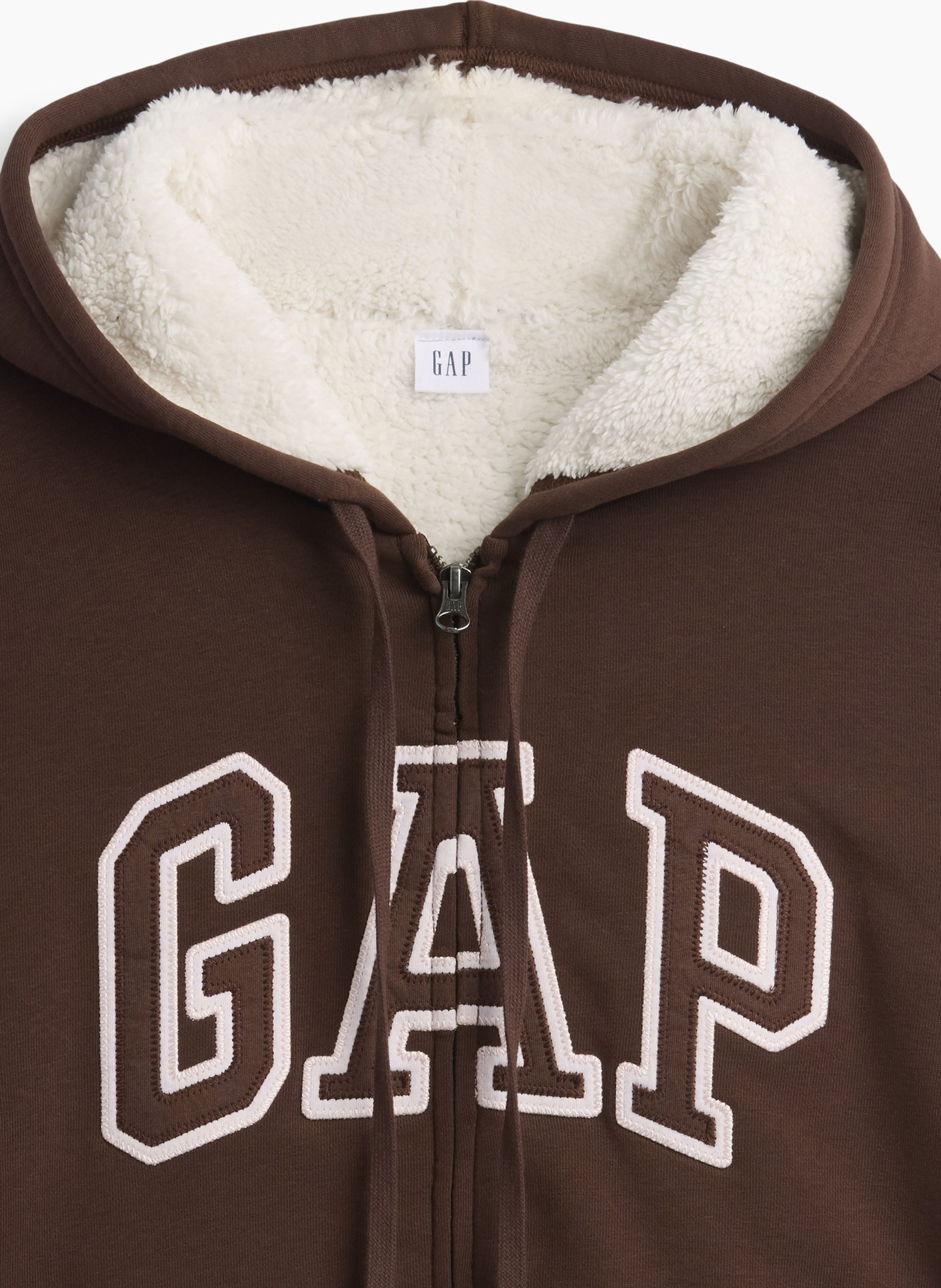 Zateplená sherpa mikina s logem - 004