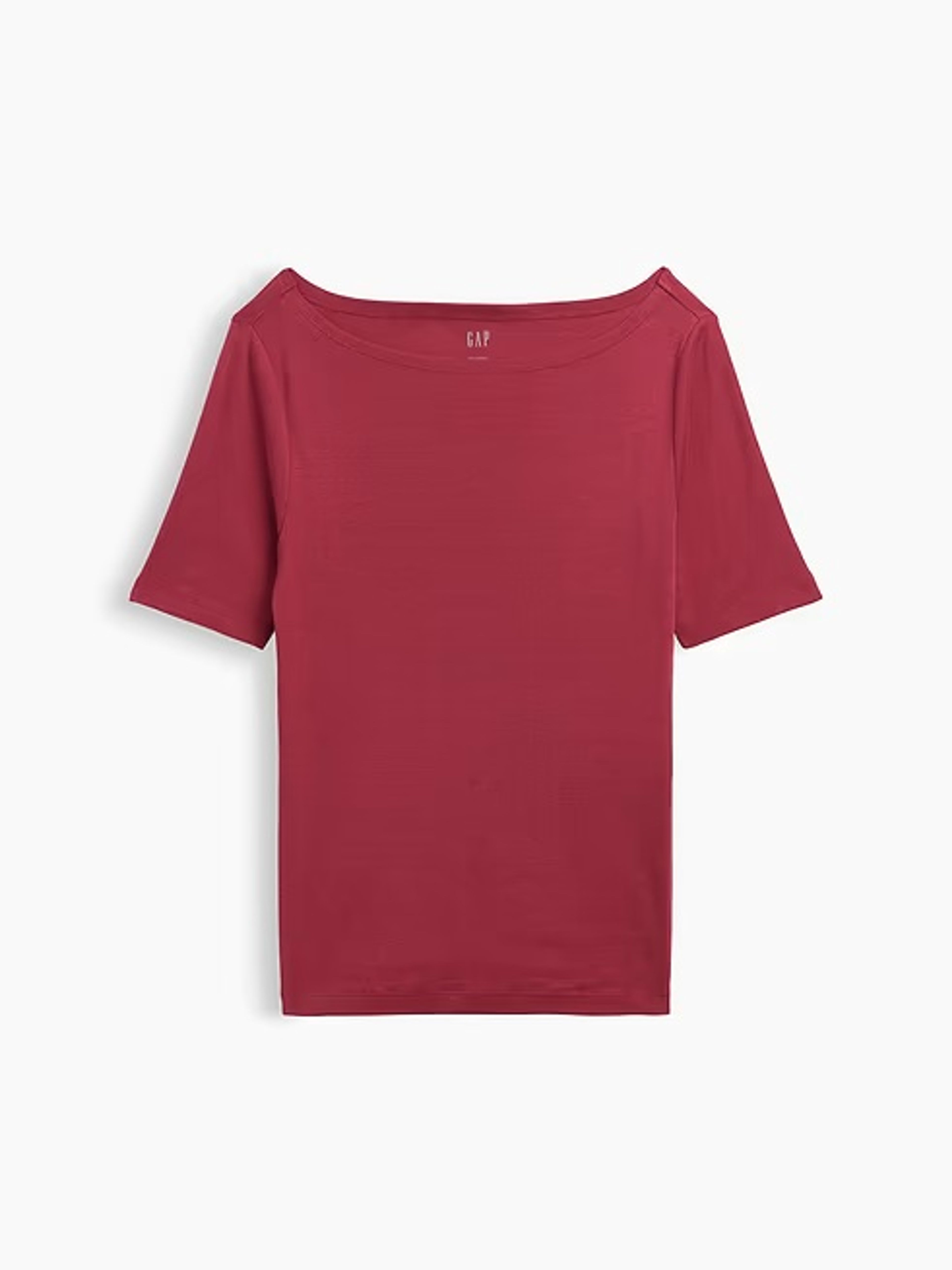 Camiseta de canalé con escote barco - 005