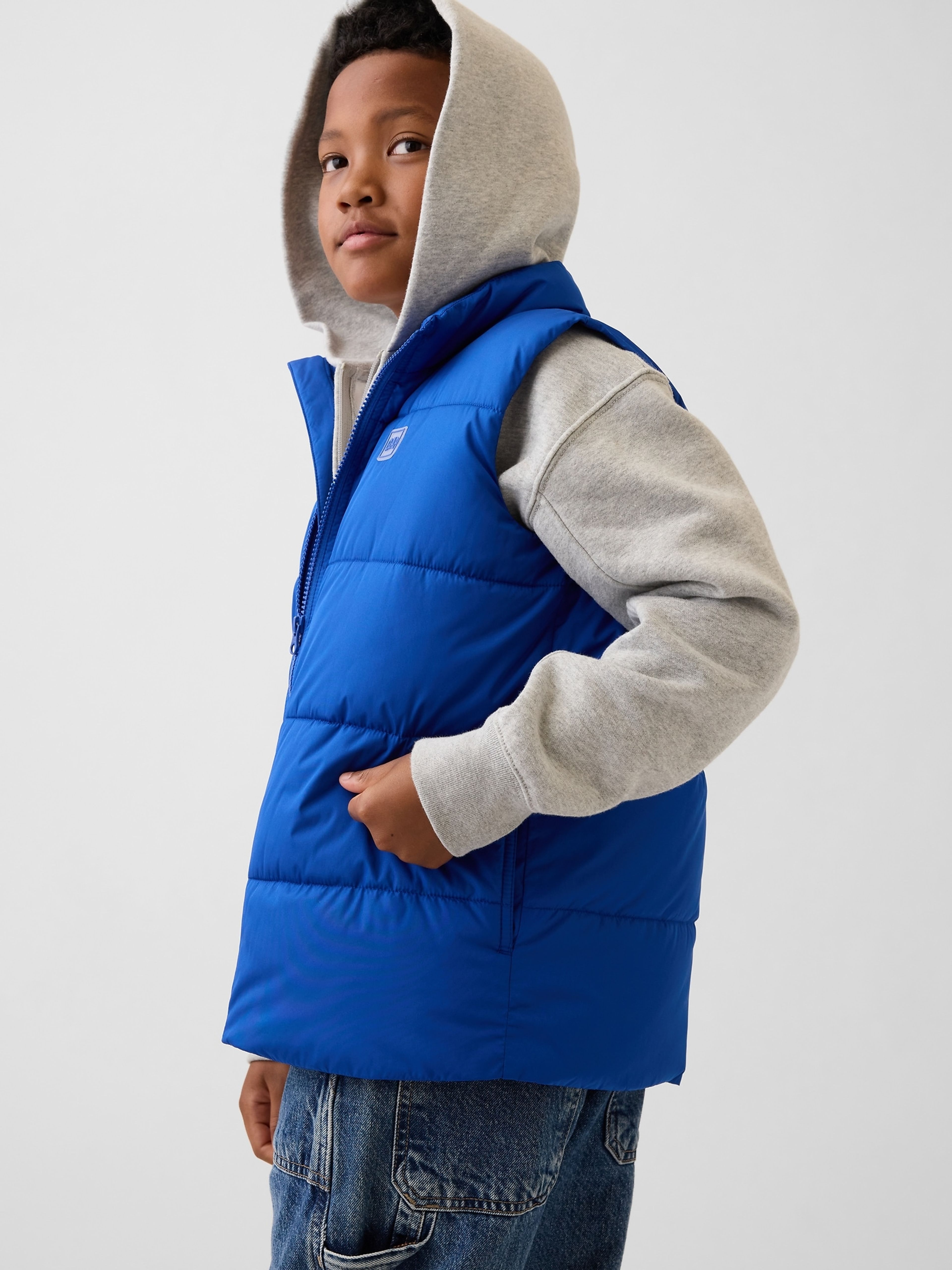 Gilet matelassé enfant avec logo - 002