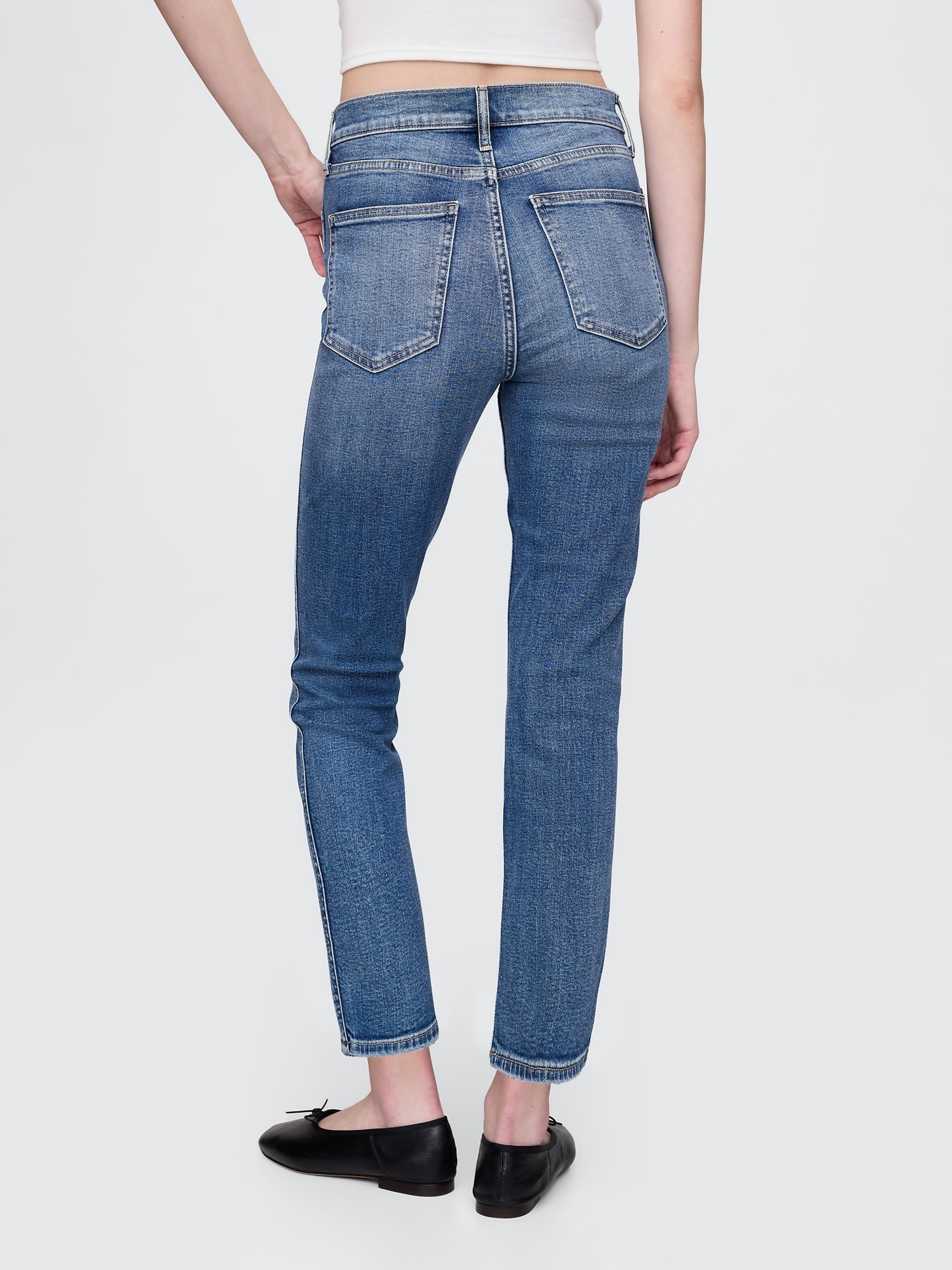 High Rise Slim Vintage Jeans - 004