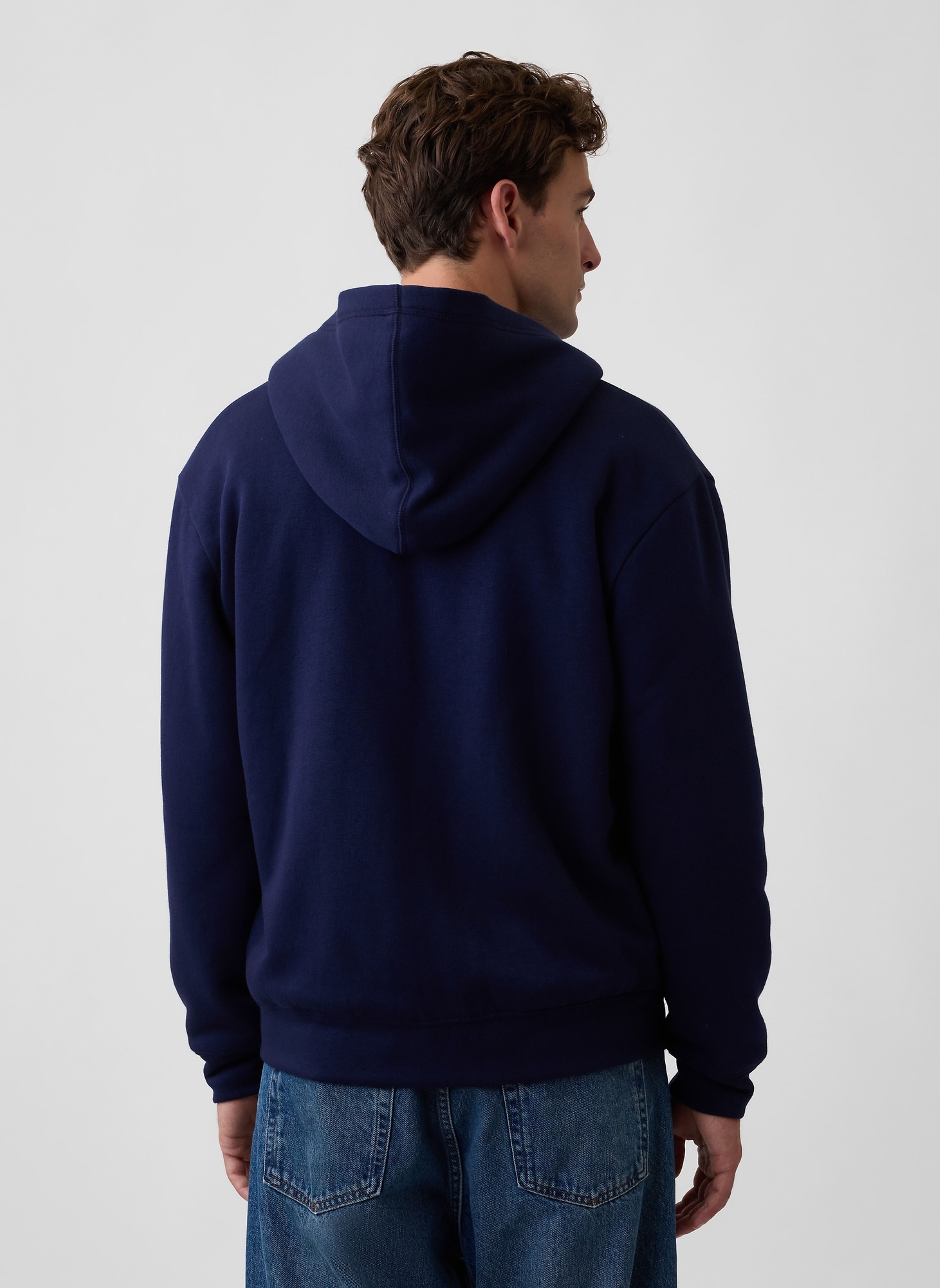 Zateplená sherpa mikina s logom - 003