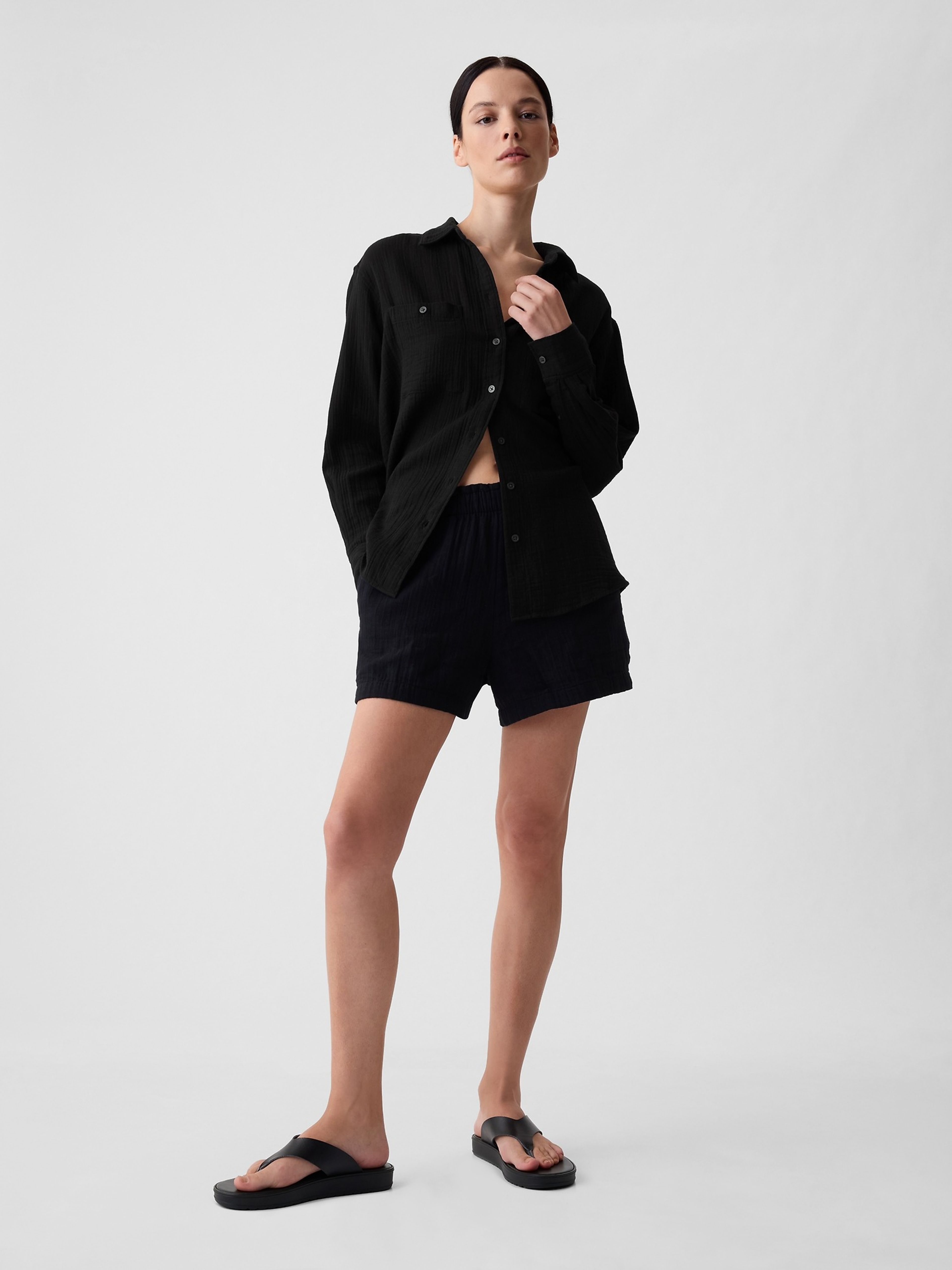 Chemise oversize en mousseline - 003