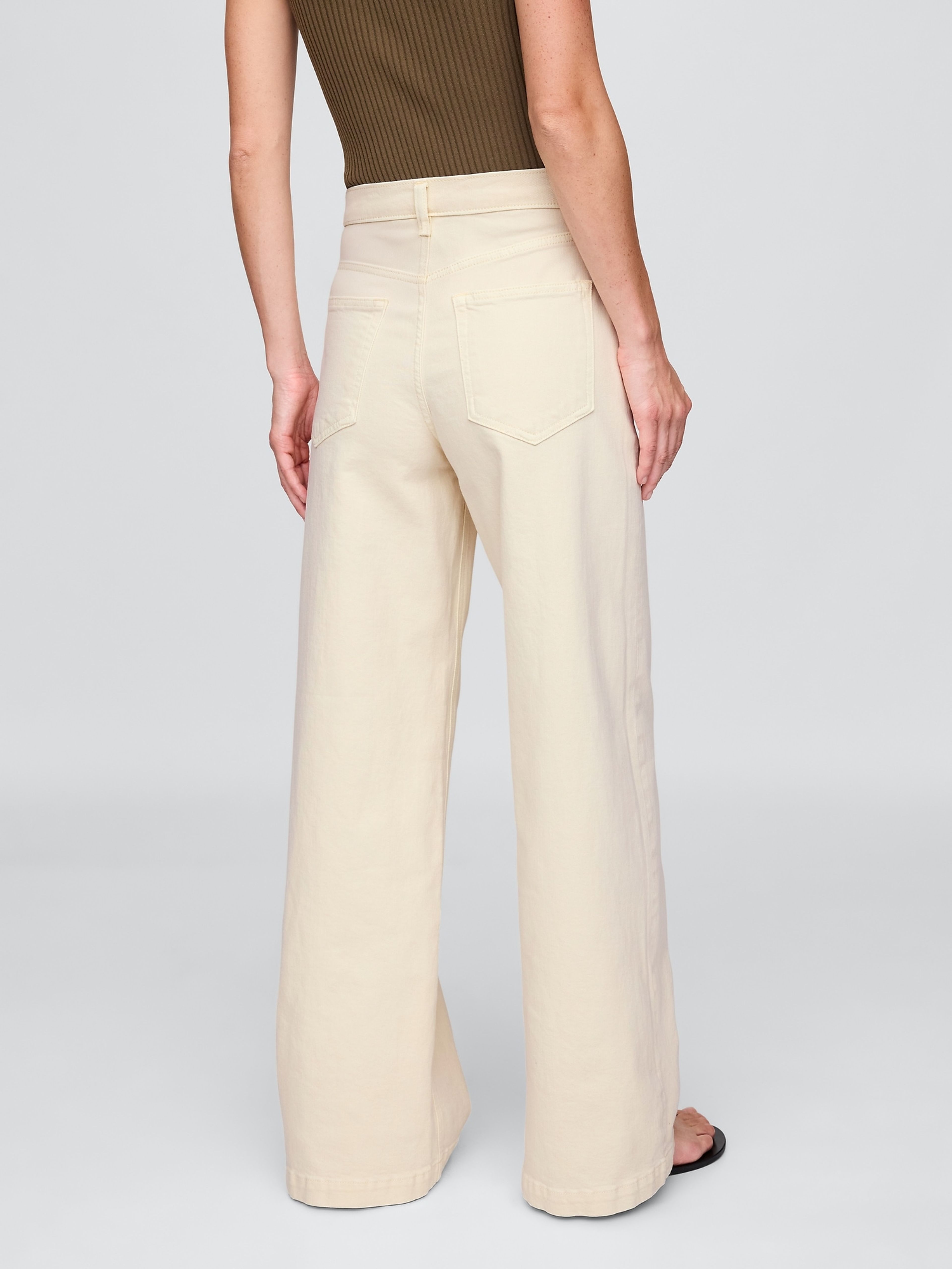 High Rise Stride Wide-Leg Jeans - 004