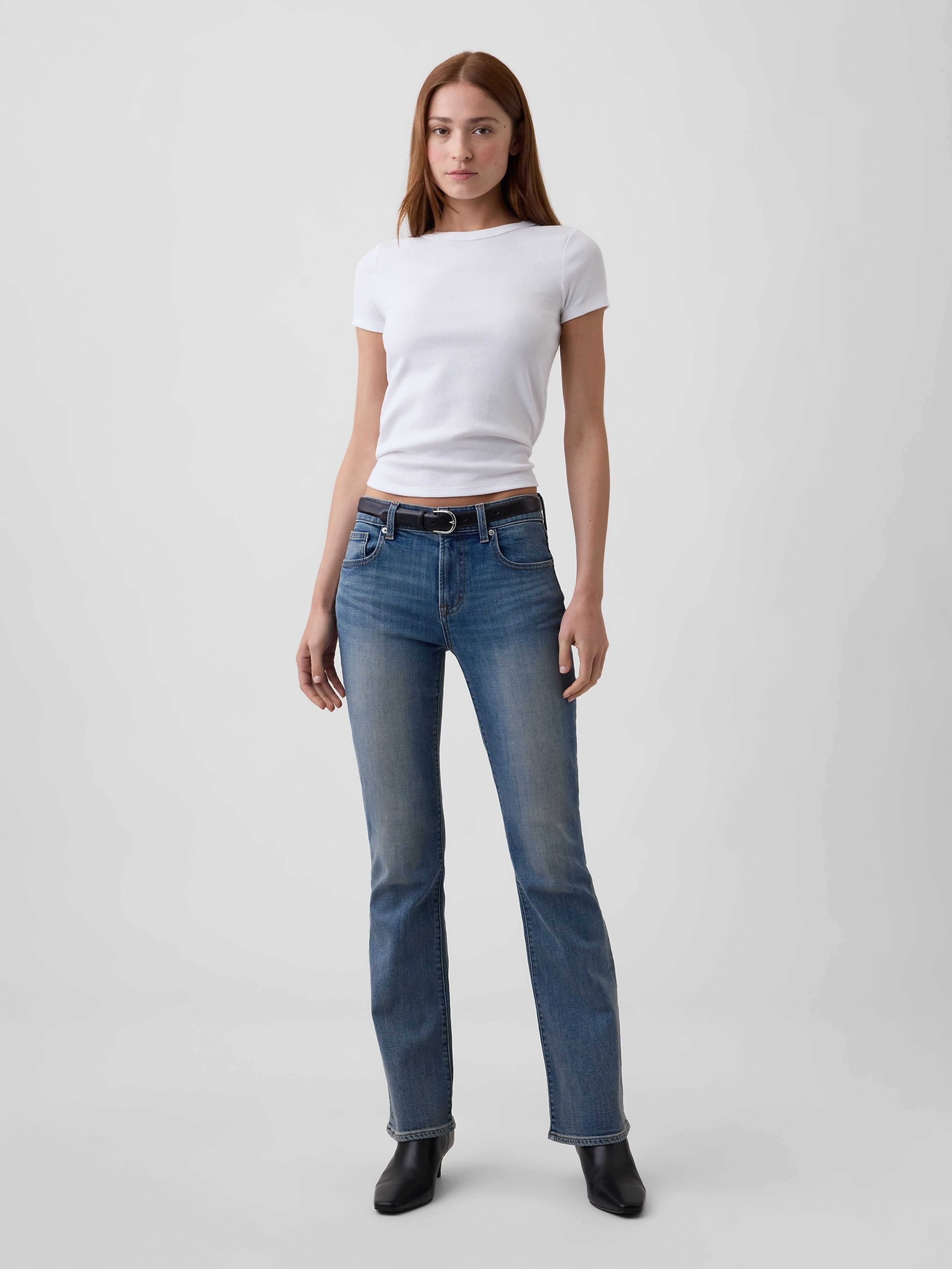 Mid Rise Boot Jeans - 001