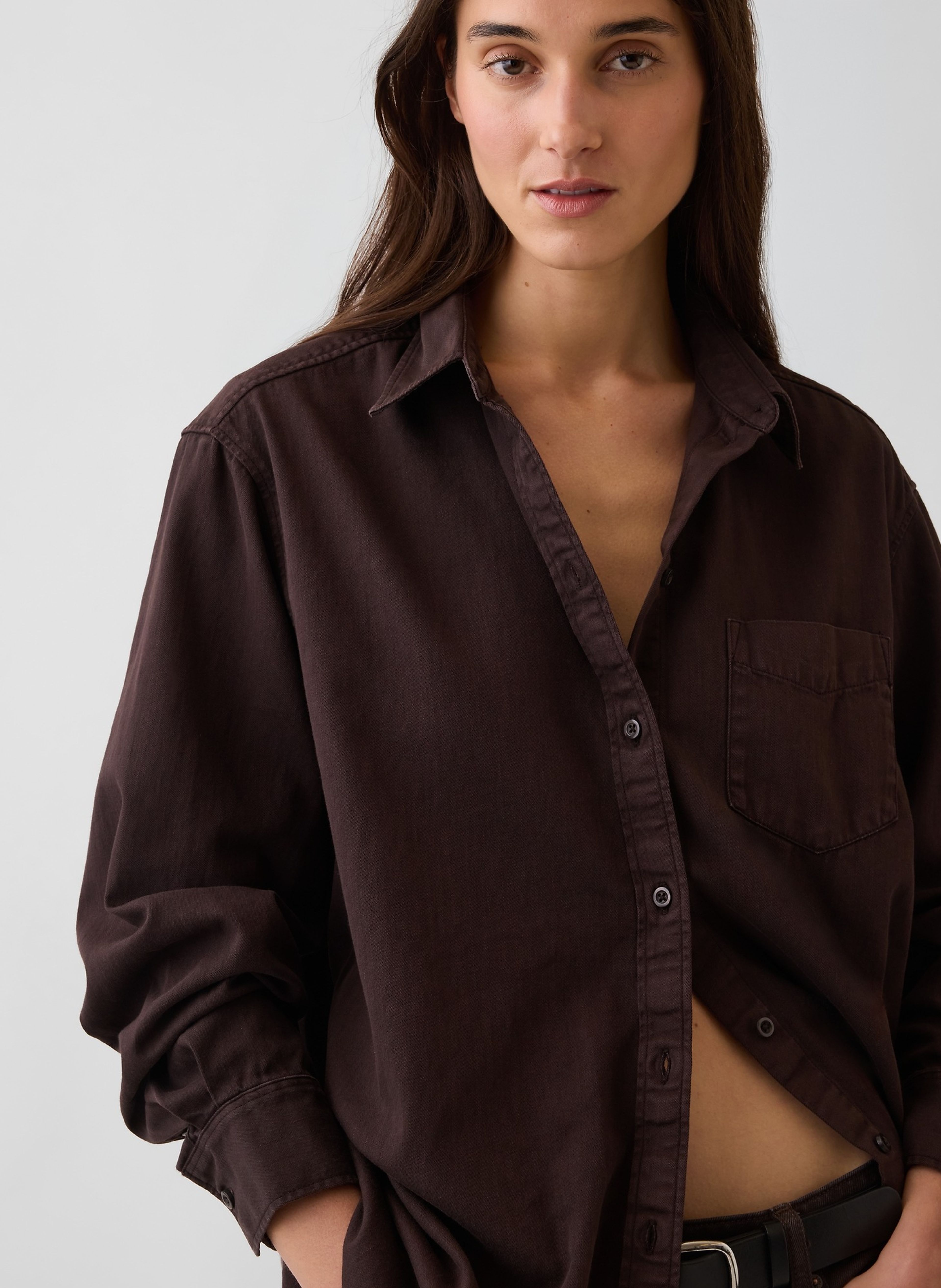 Džínsová oversize košeľa Big Shirt - 004