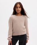 Dziecięcy sweter z metaliczną nitką-Różowy - 001