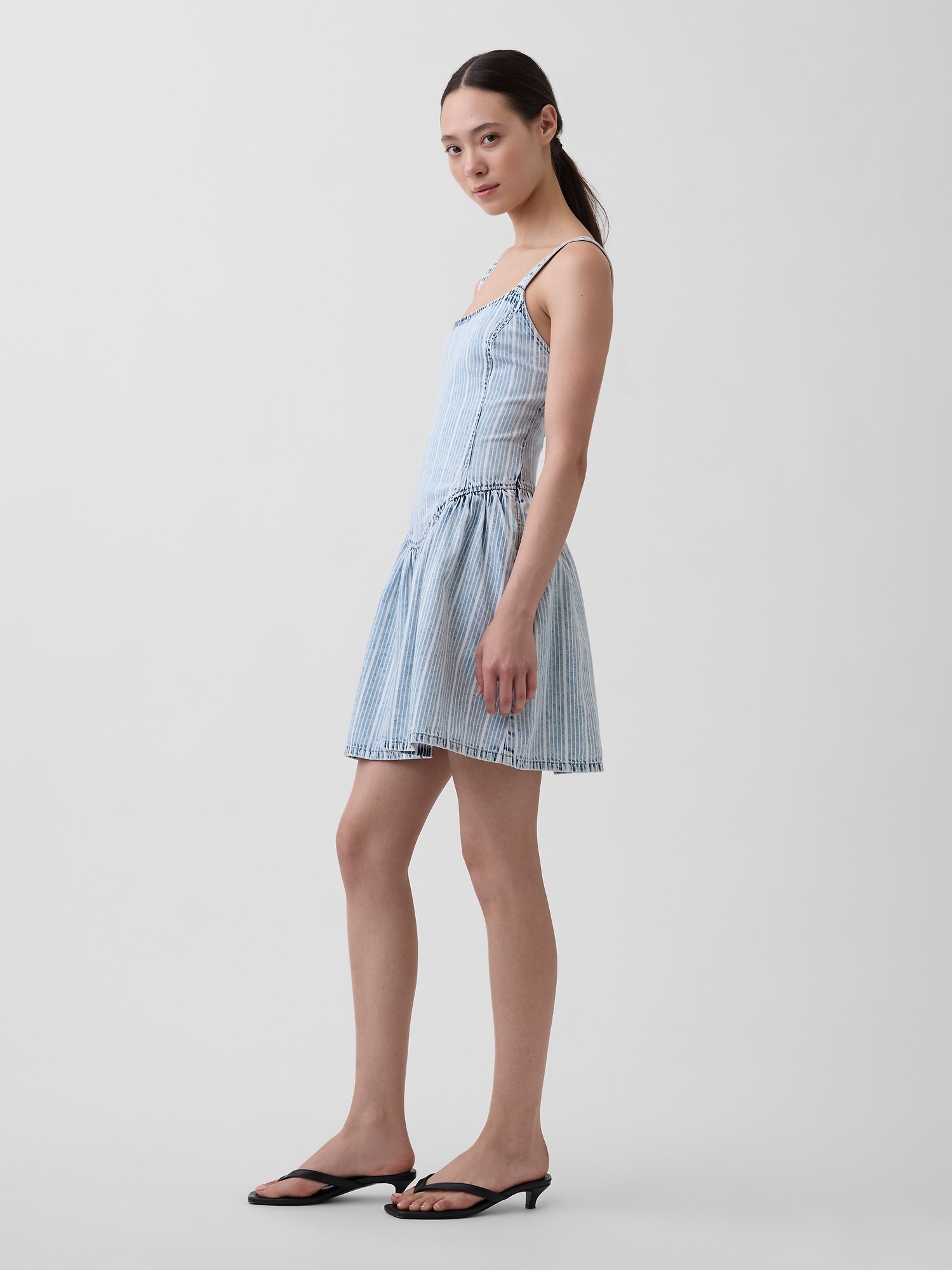 Rochie mini din denim UltraSoft - 003
