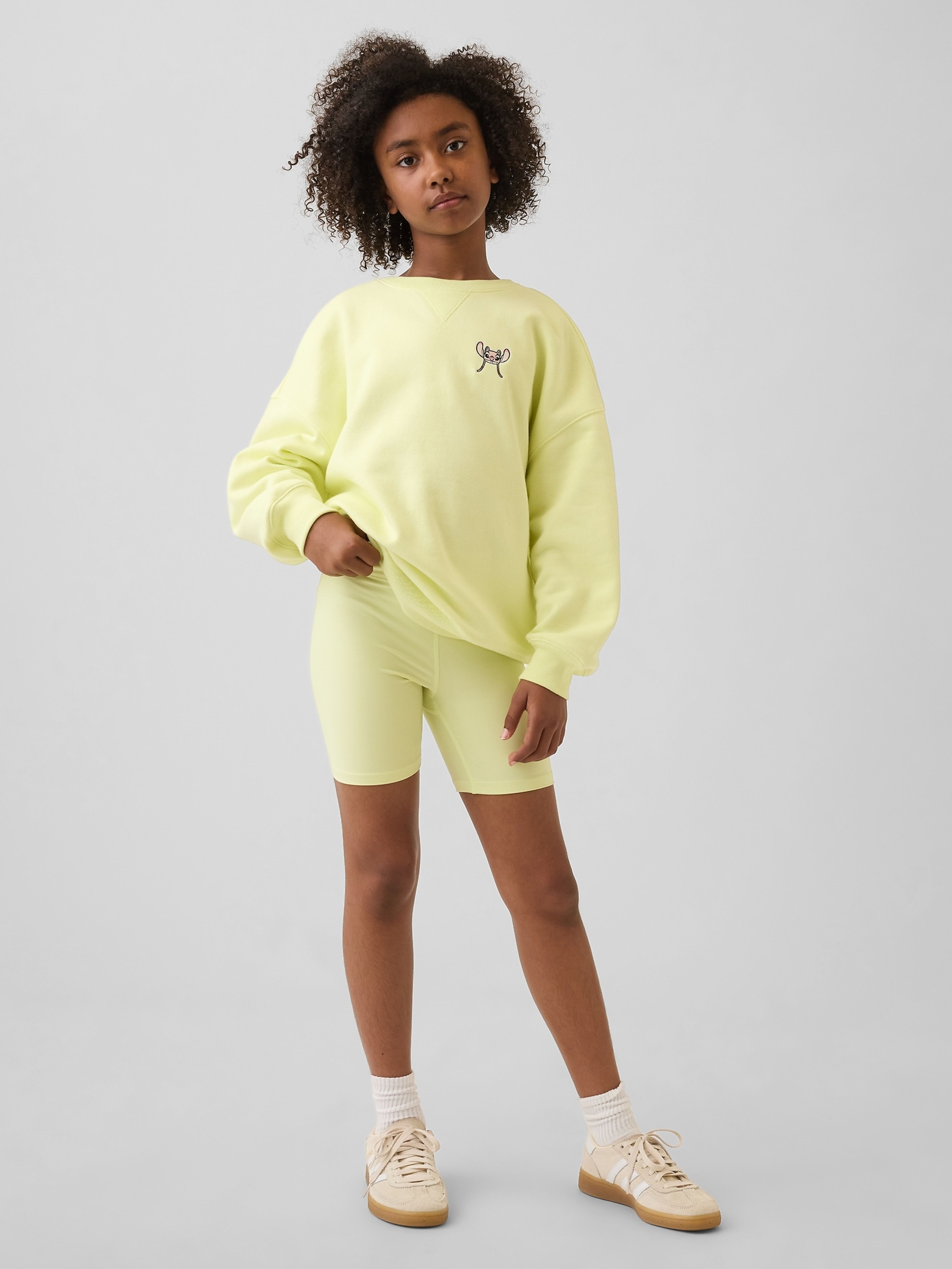 Dziecięce prążkowane biker shorts