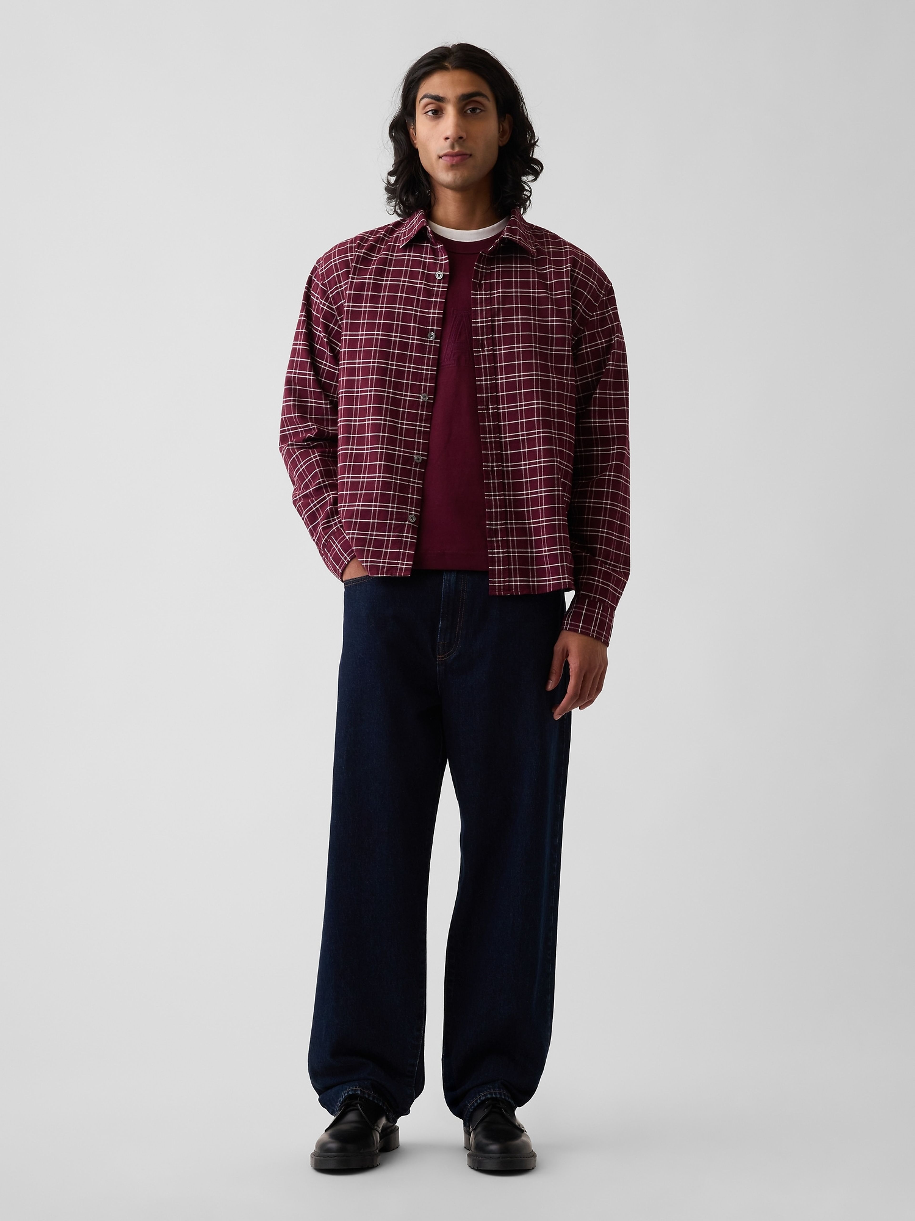 Crop košile Oxford Shirt - 001