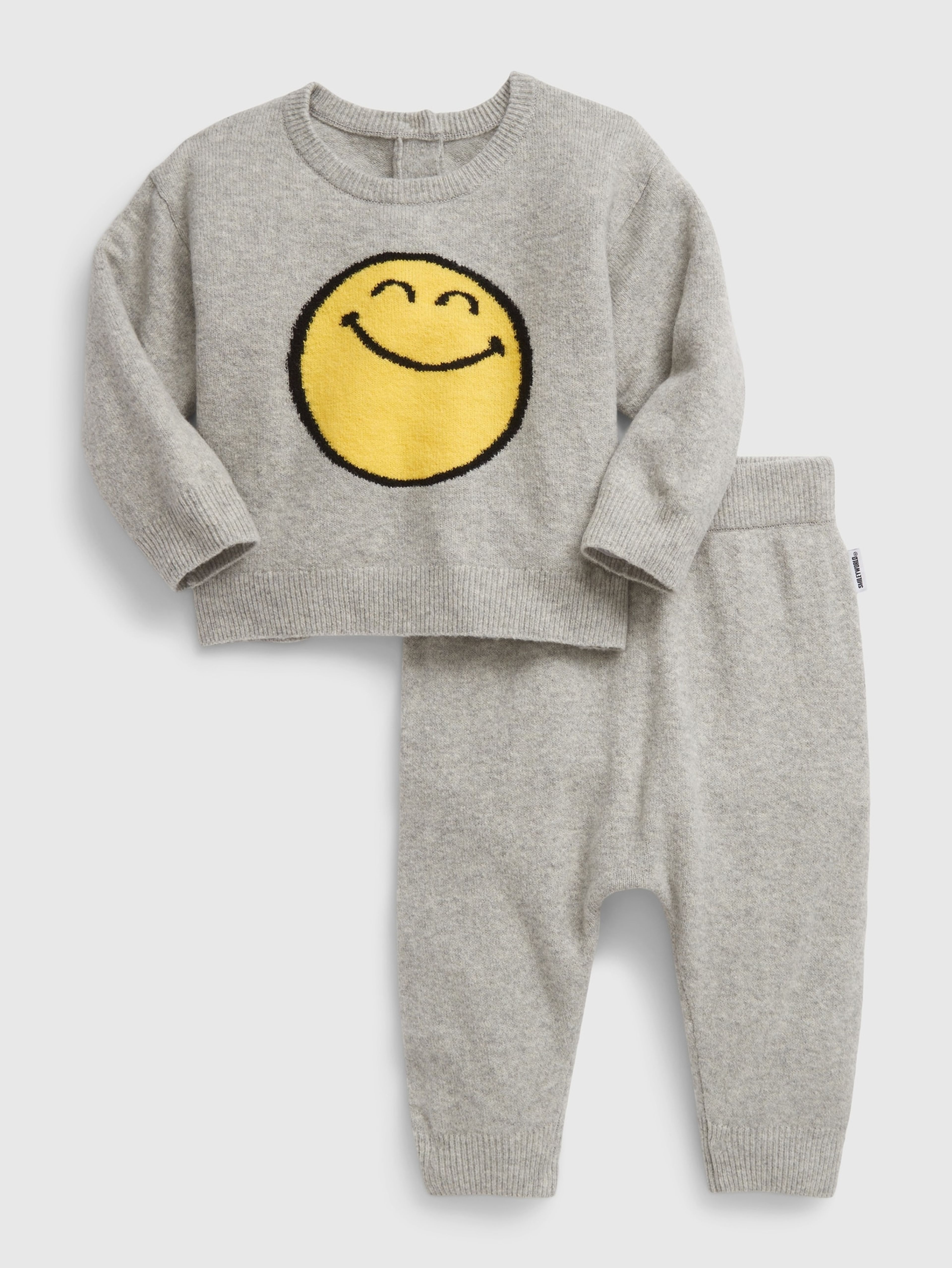 Baby pletená souprava GAP × SmileyWorld®