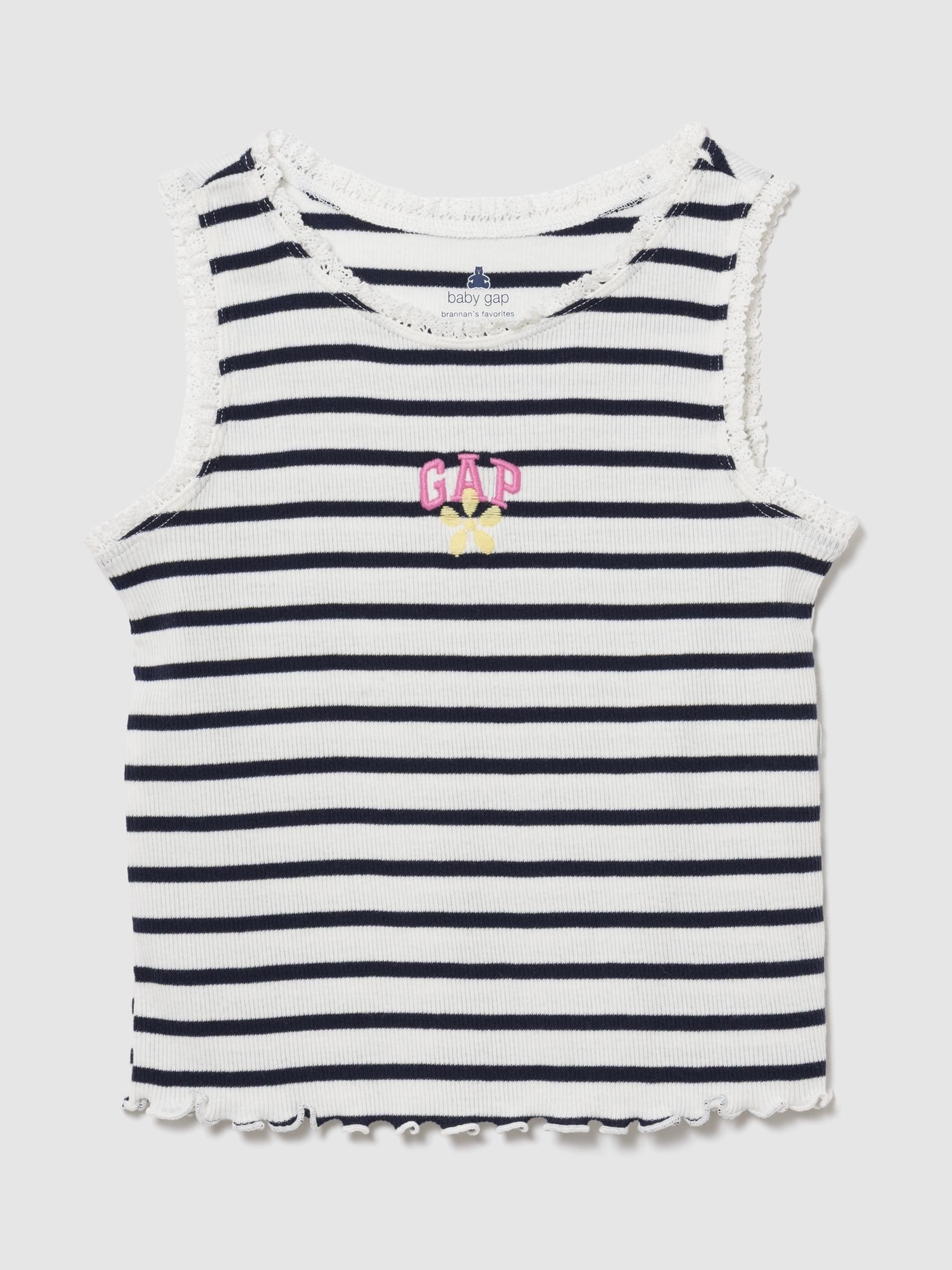 Baby prążkowany top Mix & Match z logo - 001