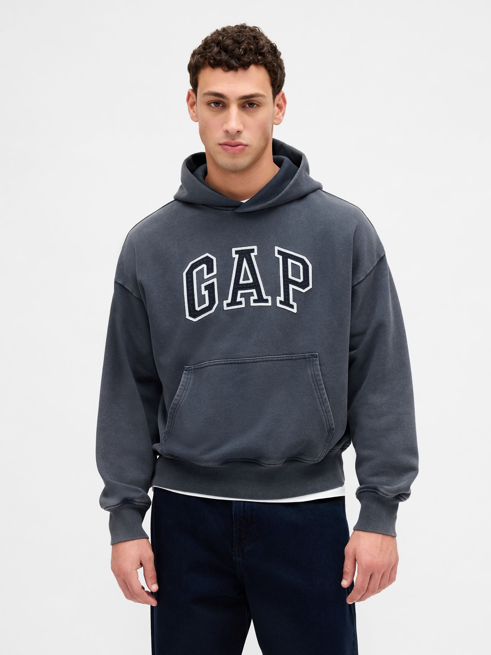 Hanorac oversize Heavyweight unisex cu logo - 001