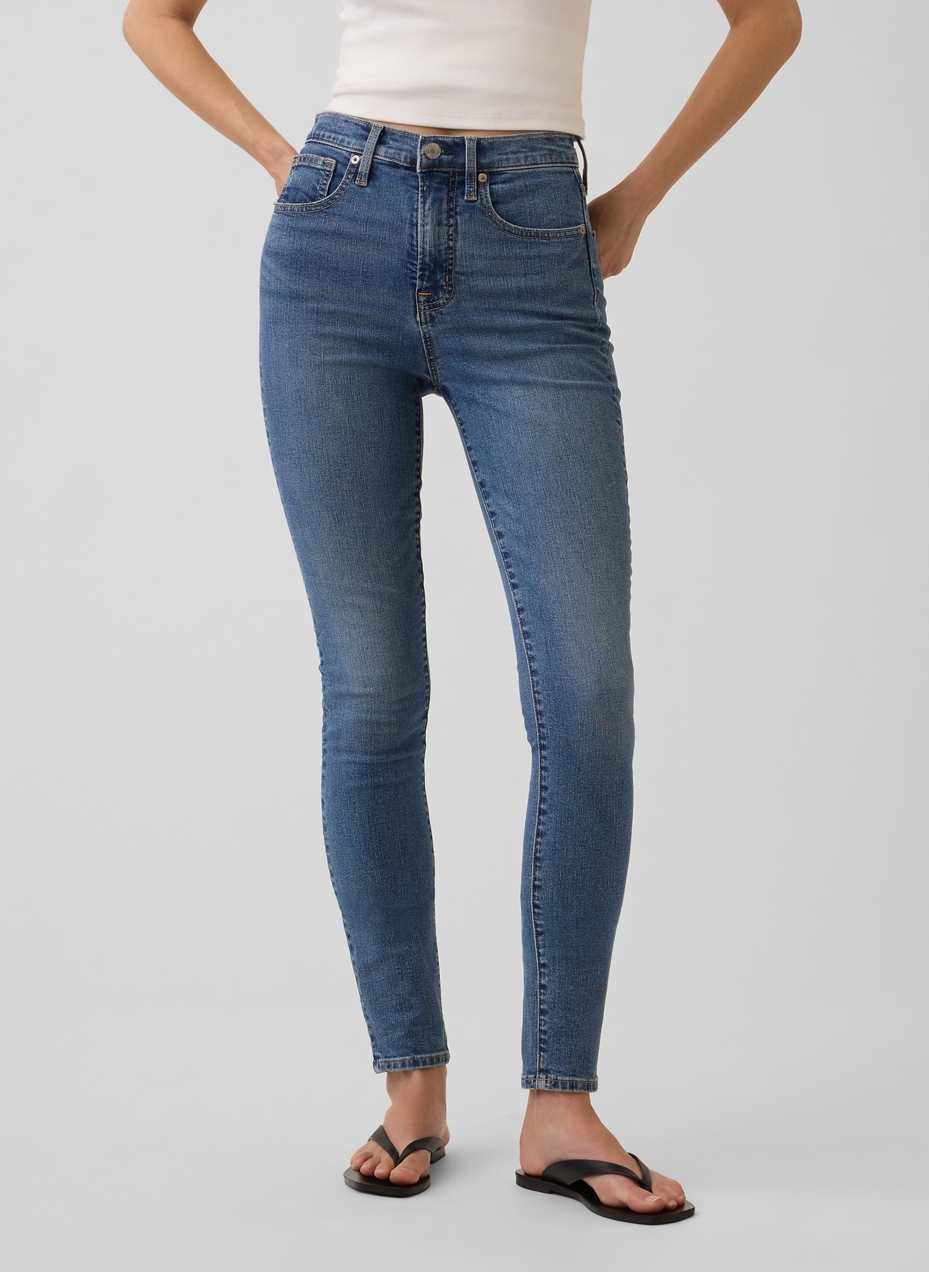 High Rise True Skinny Jeans - 002