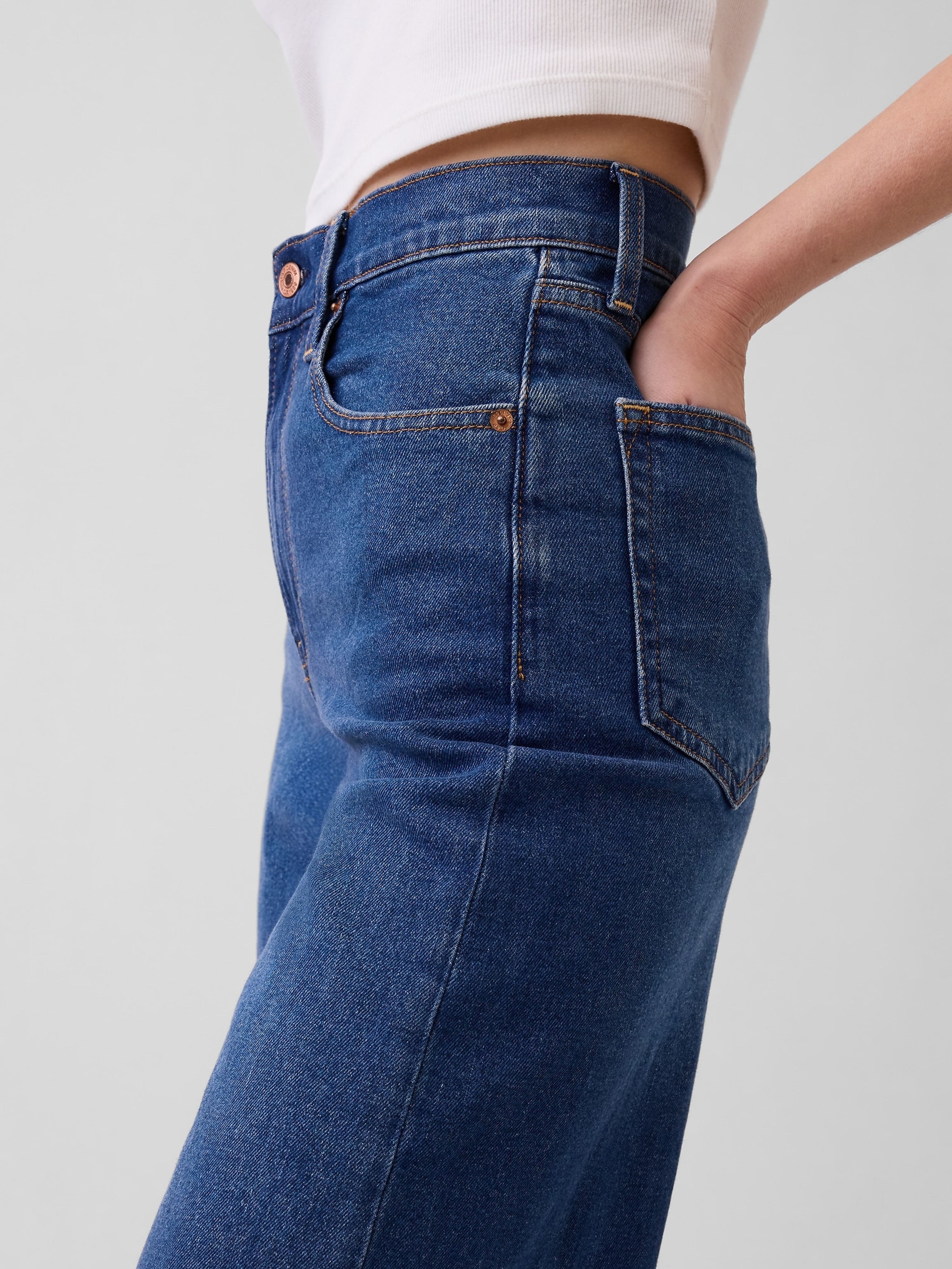 Blugi High Rise Stride Wide - 001