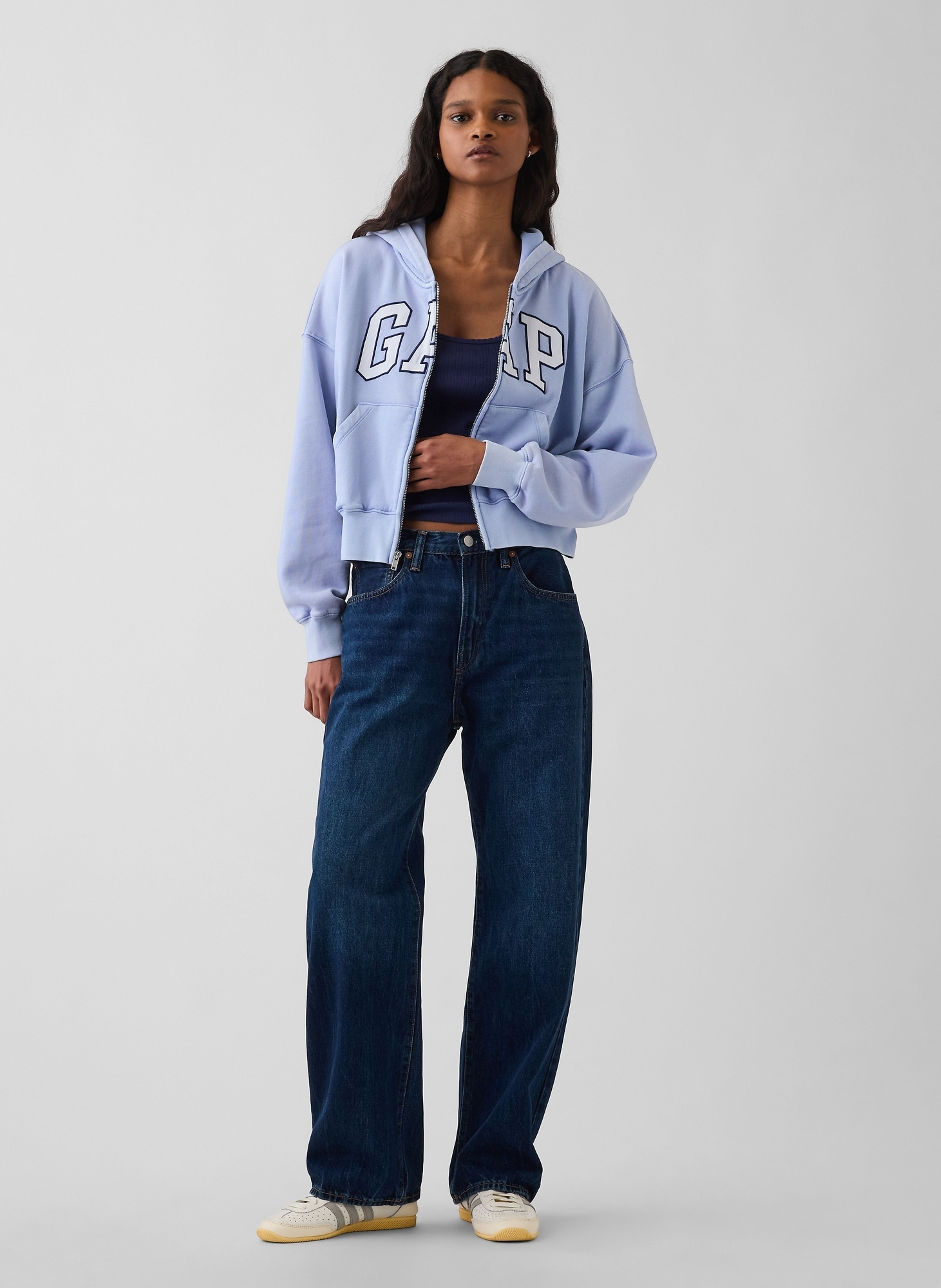 Oversize mikina VintageSoft s logom - 002