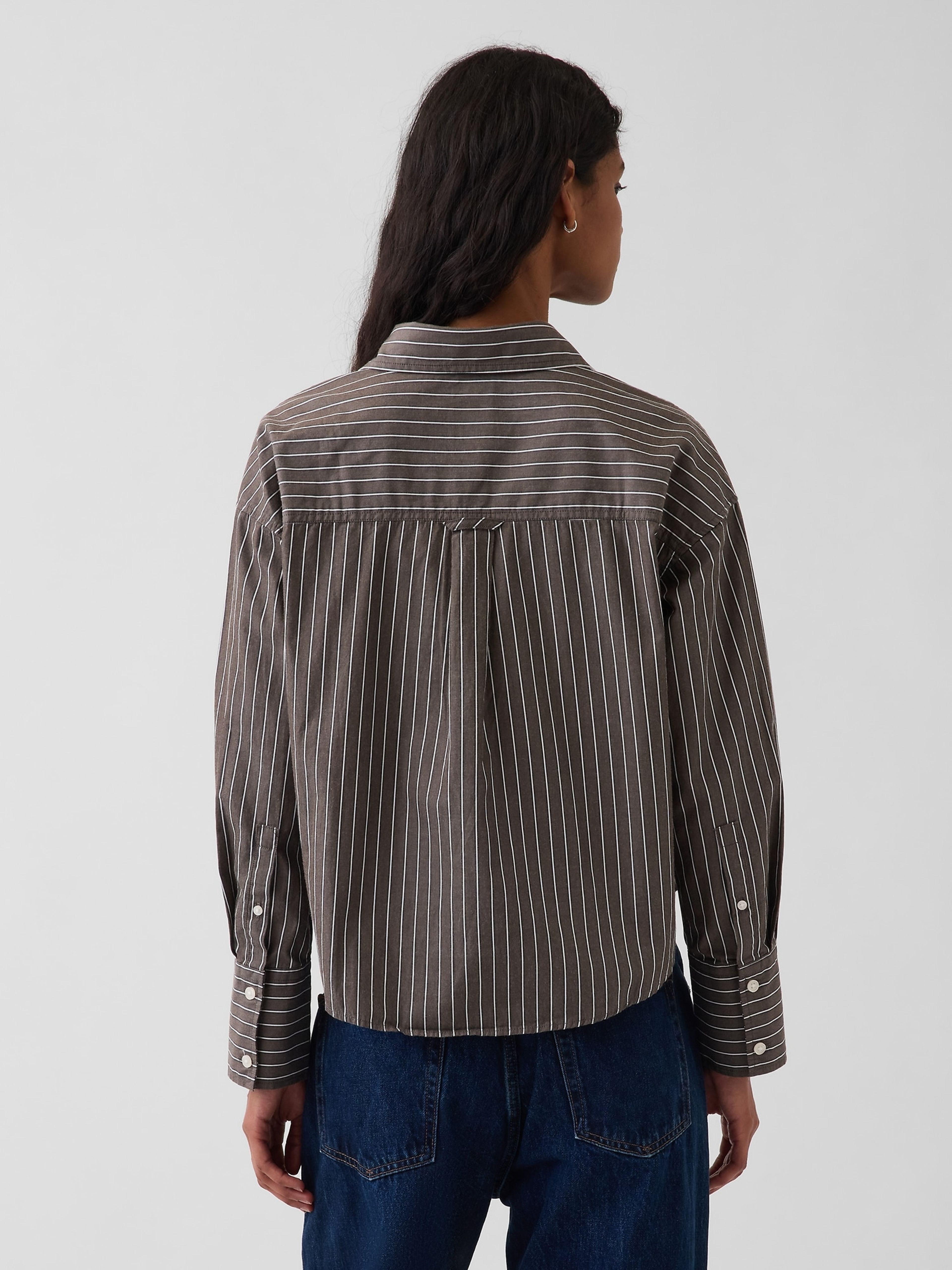 Oversize crop košeľa - 003