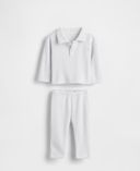 Baby Softspun Waffel Outfit-Set Brannan Bear-Grau - 002