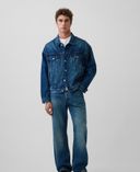 Jeansy 90s Loose Organic unisex-Granatowy - 001
