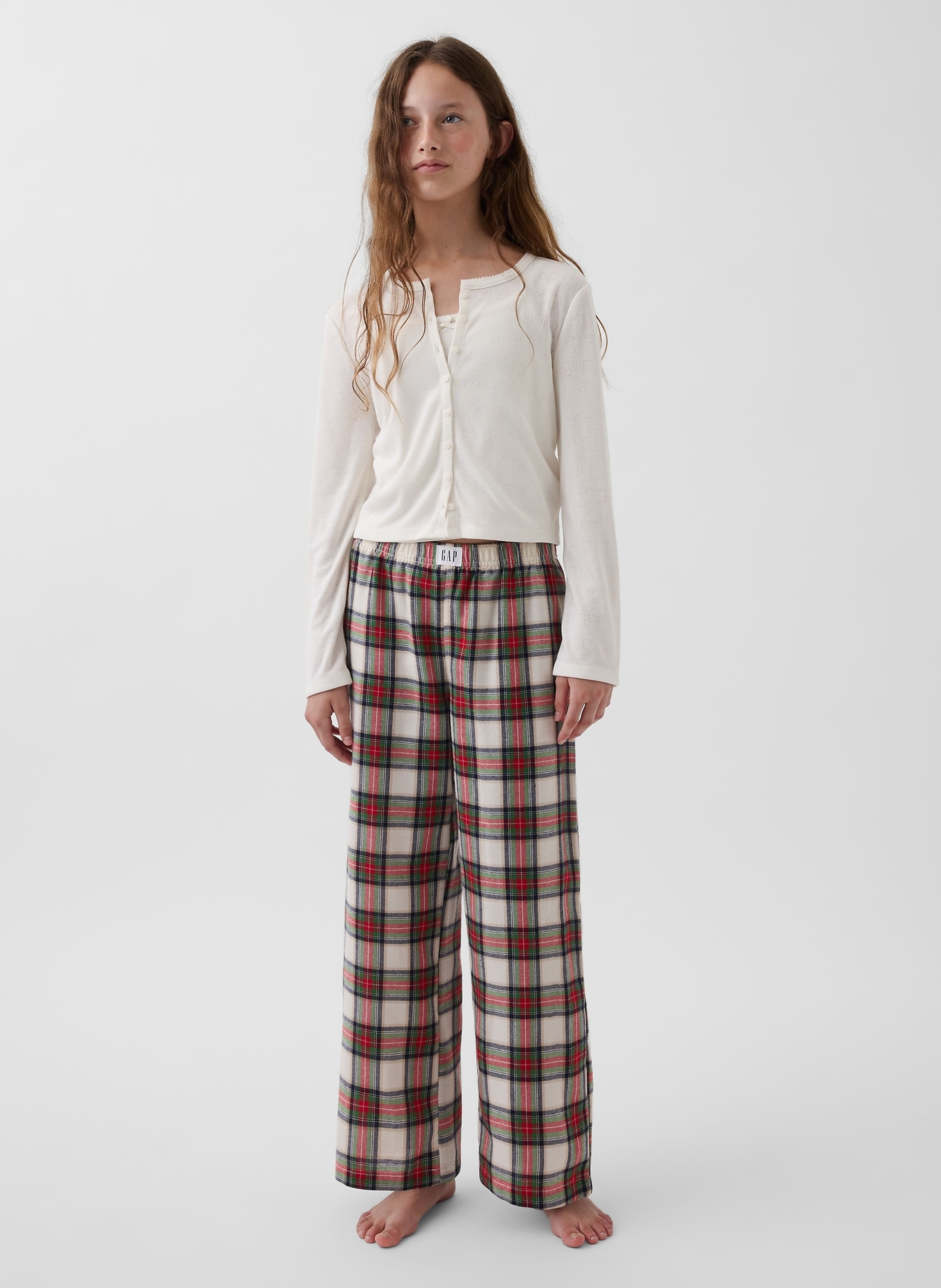 Dziecięce flanelowe spodnie piżamowe unisex - 004