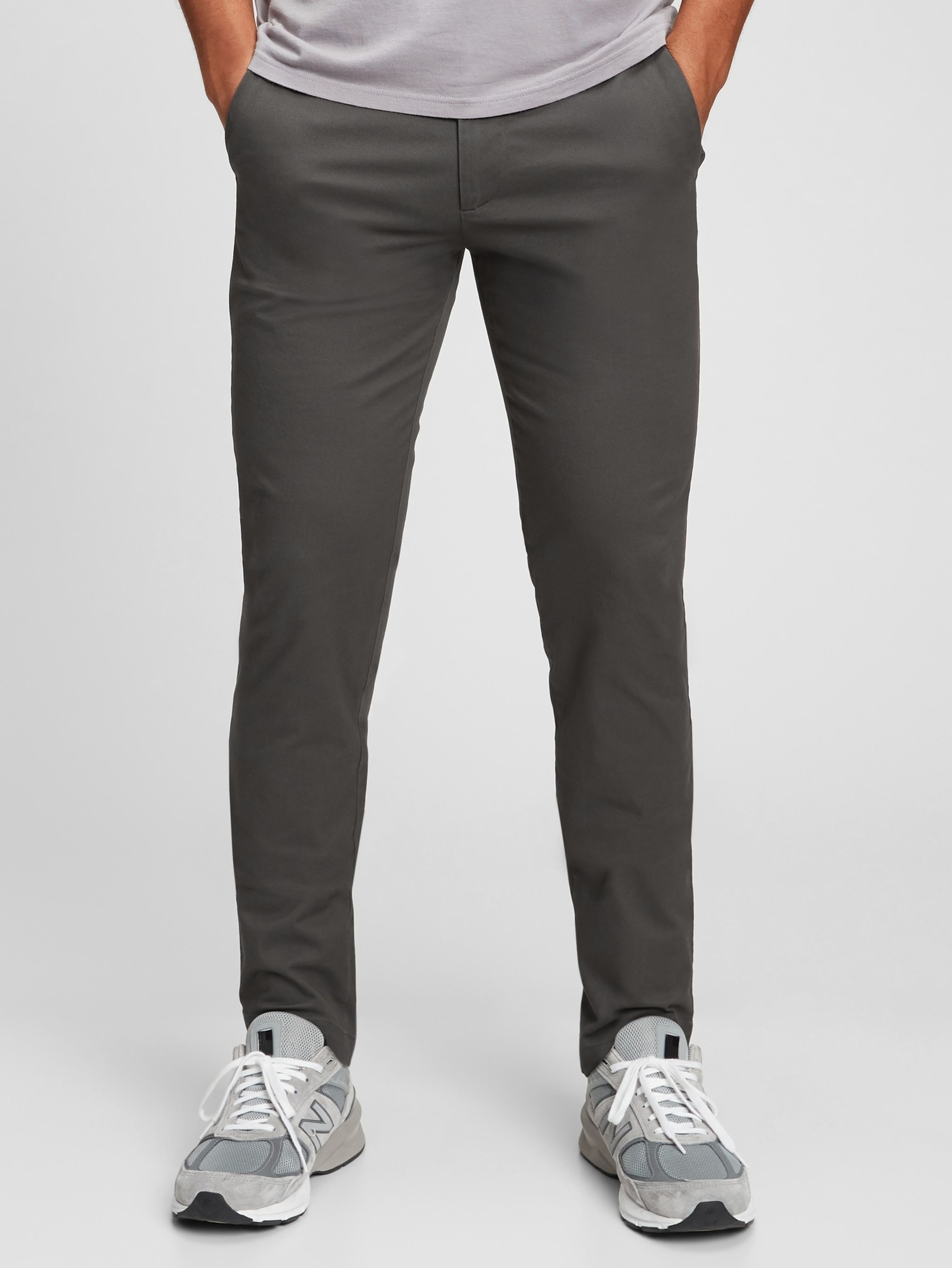 Nadrág modern khaki skinny GapFlex