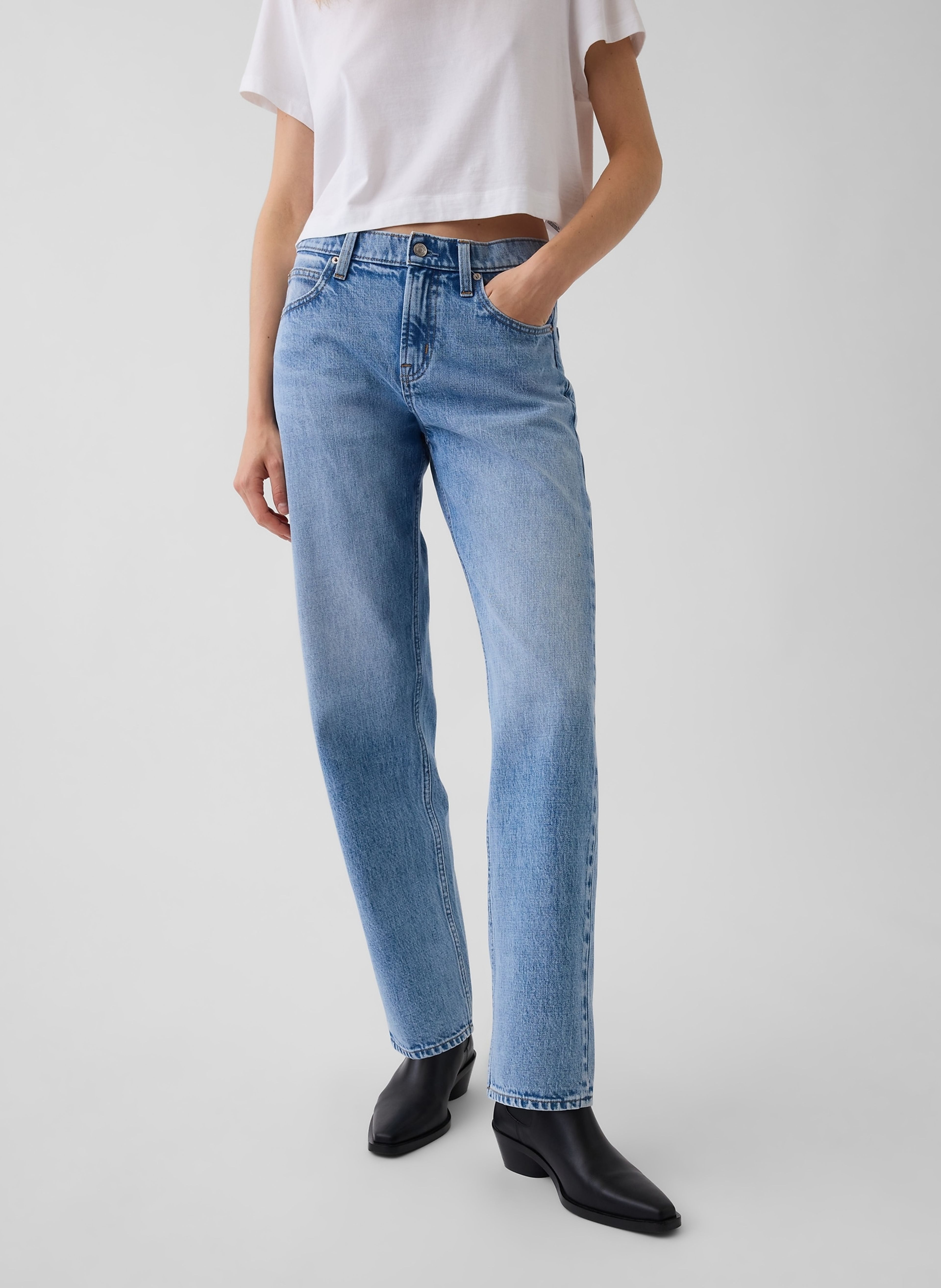 Jean Mid Rise Straight Taper - 006