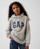 Dziecięca bluza oversize VintageSoft z logo-Szary - 002