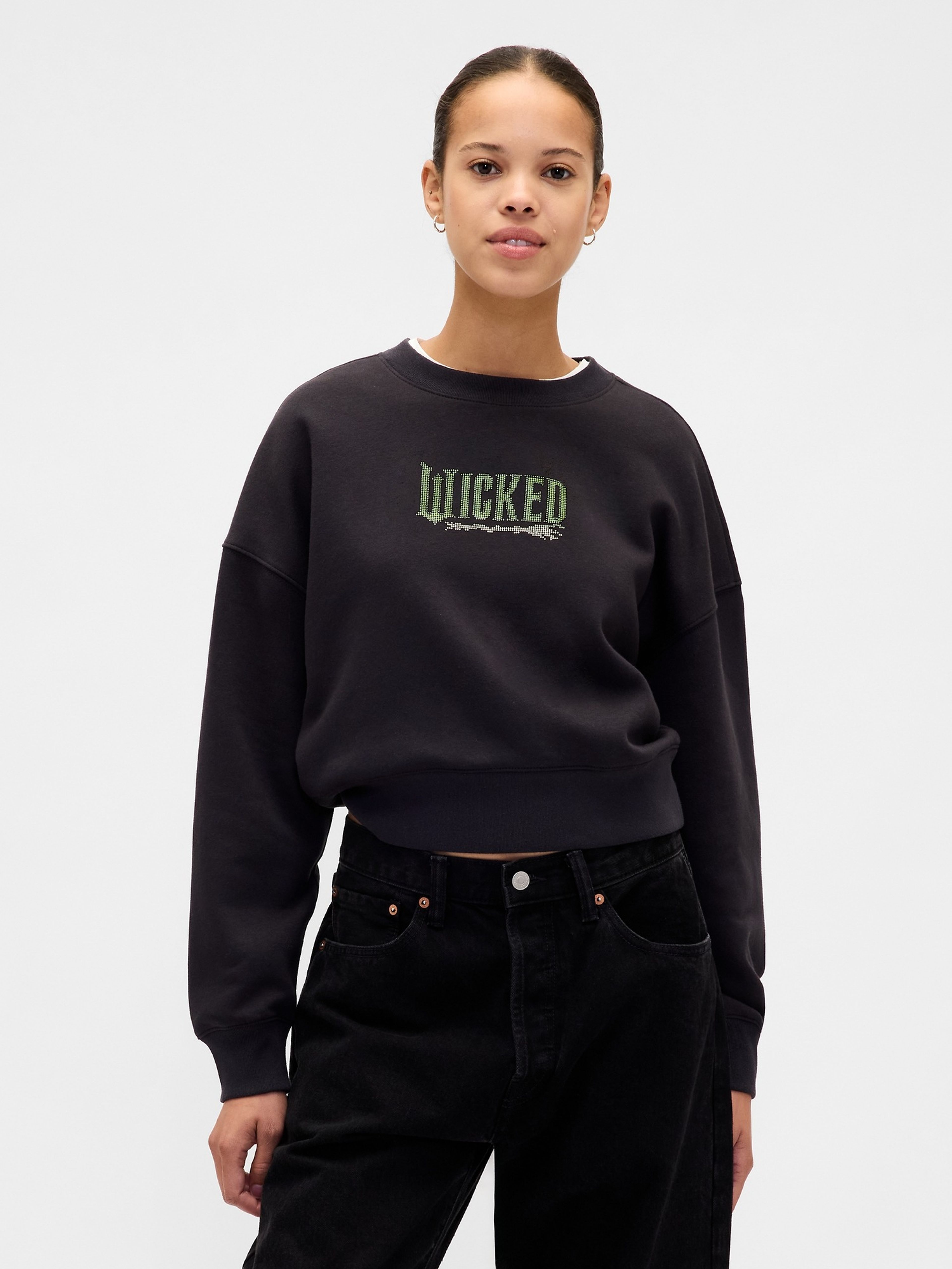 Cropped Sweatshirt, Gap & Wicked VintageSoft