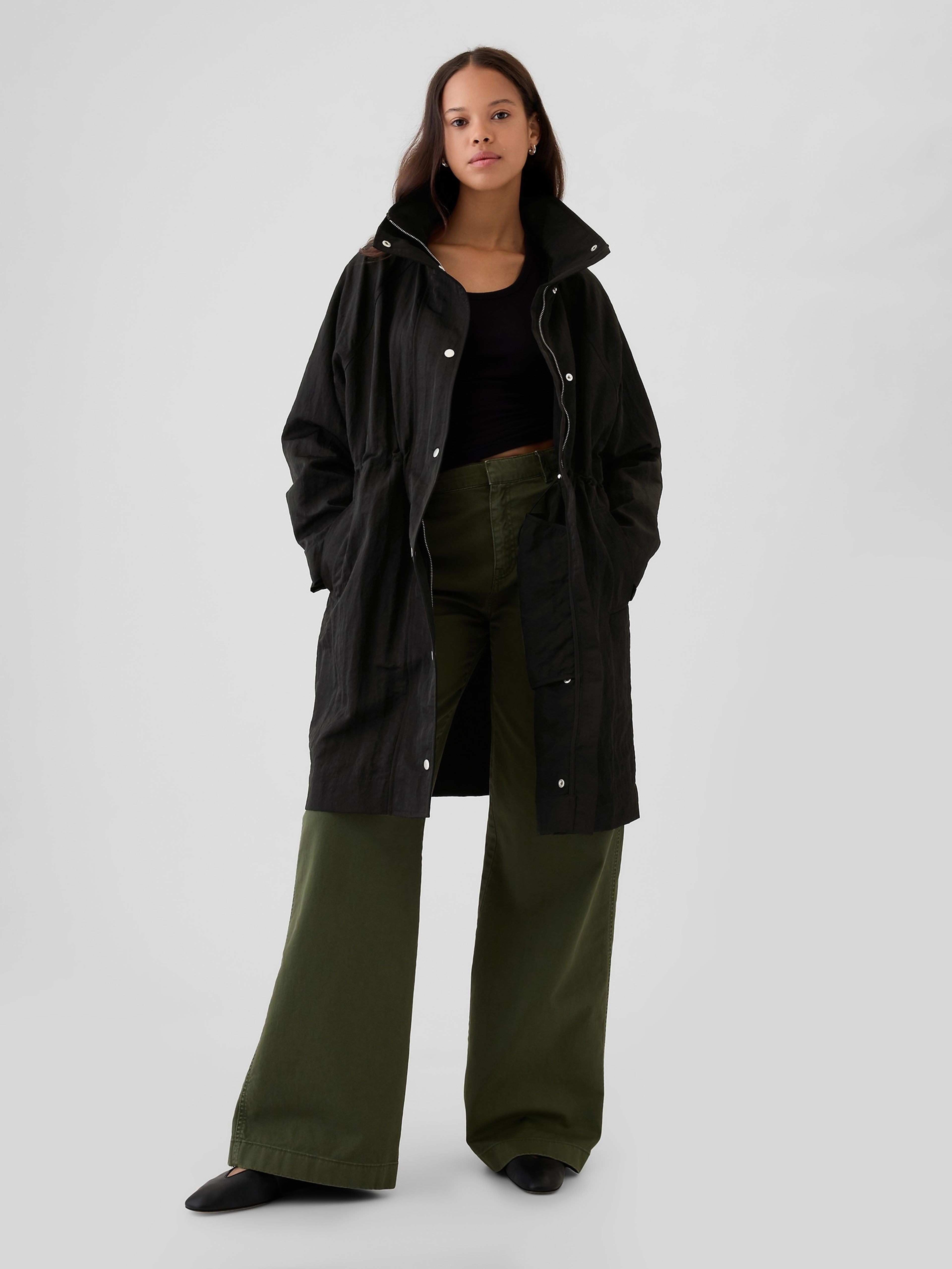 Nylonová oversize parka