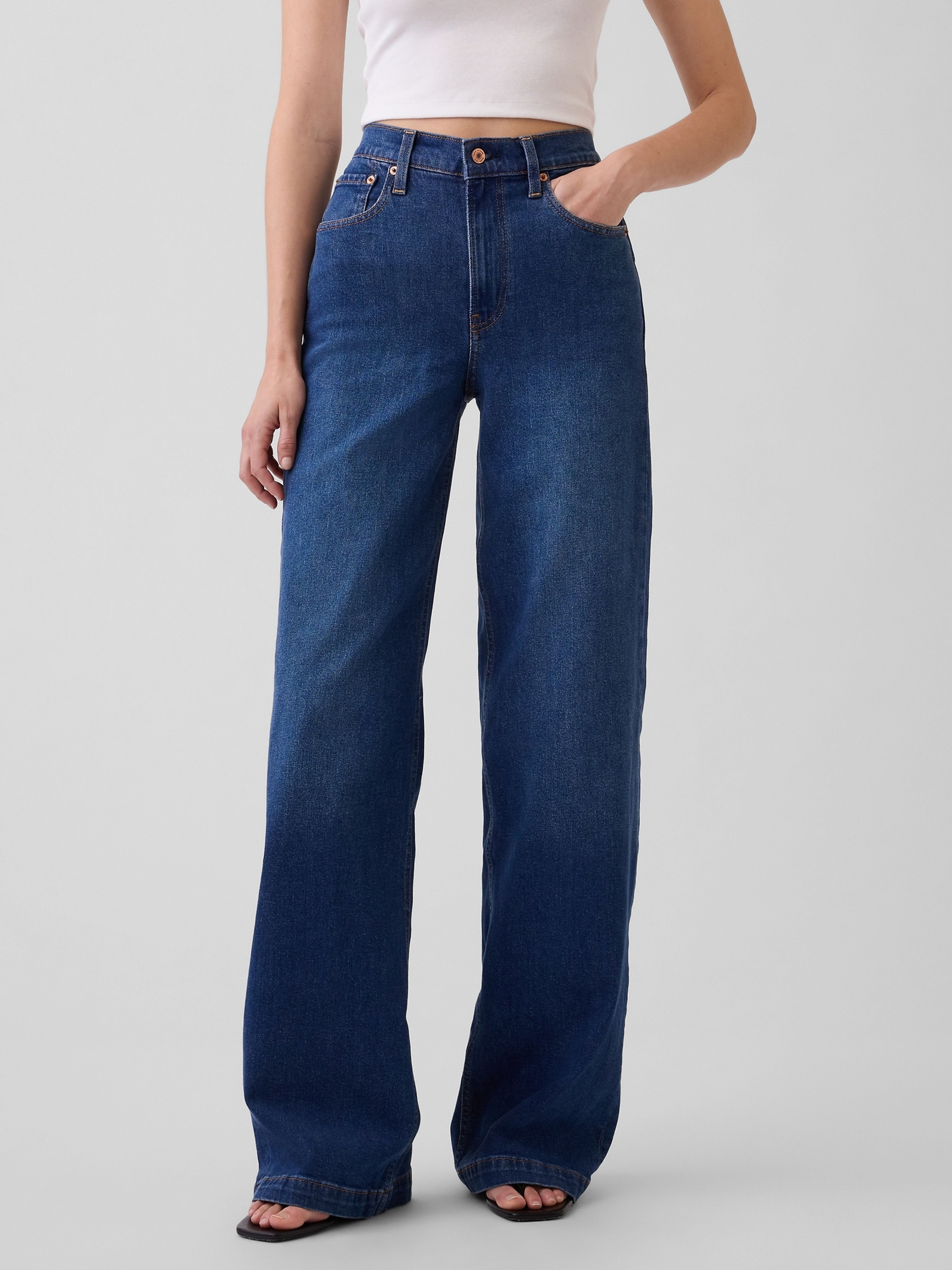 Blugi High Rise Stride Wide - 003