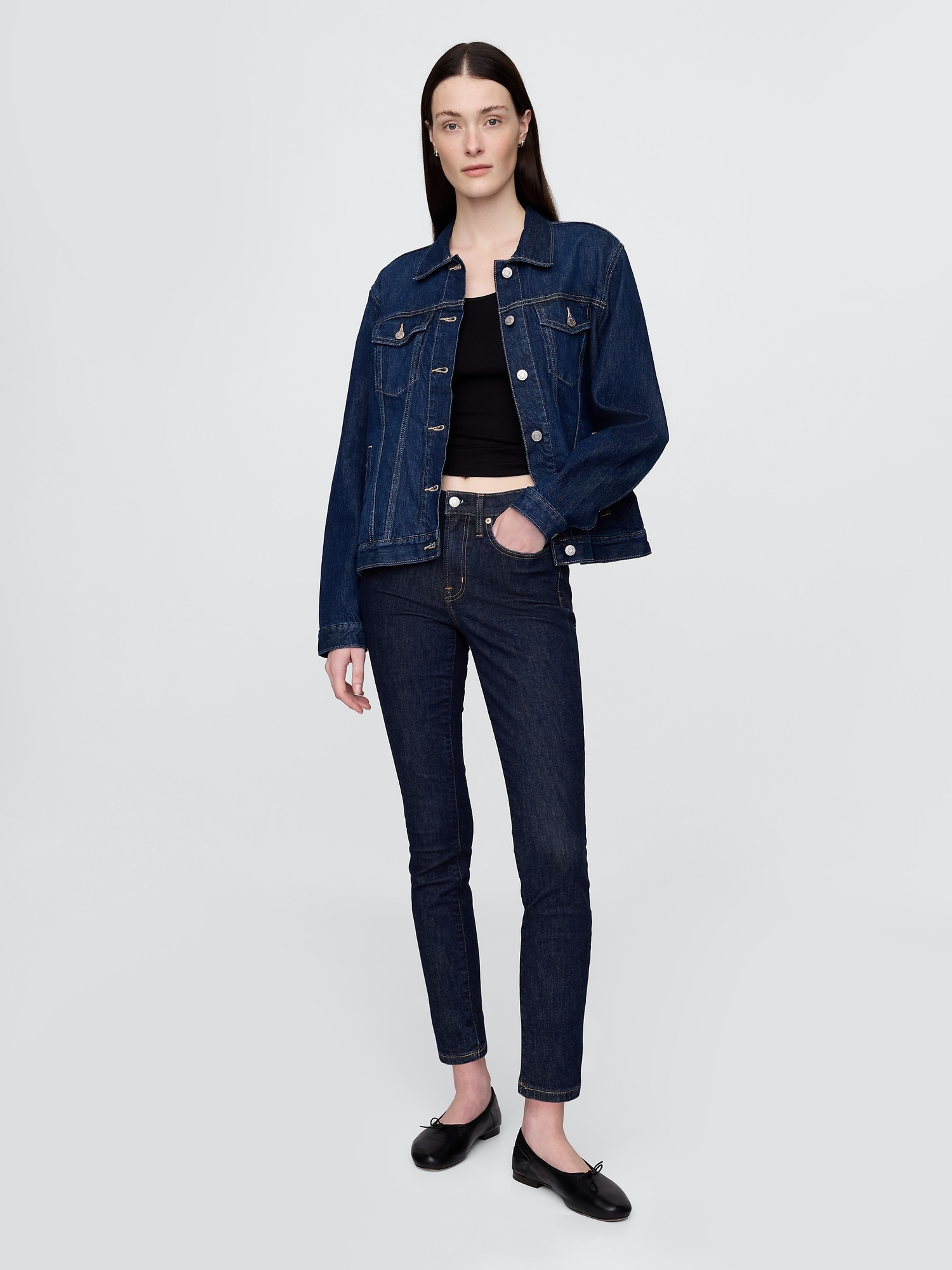 Jeans Mid Rise True Skinny - 001