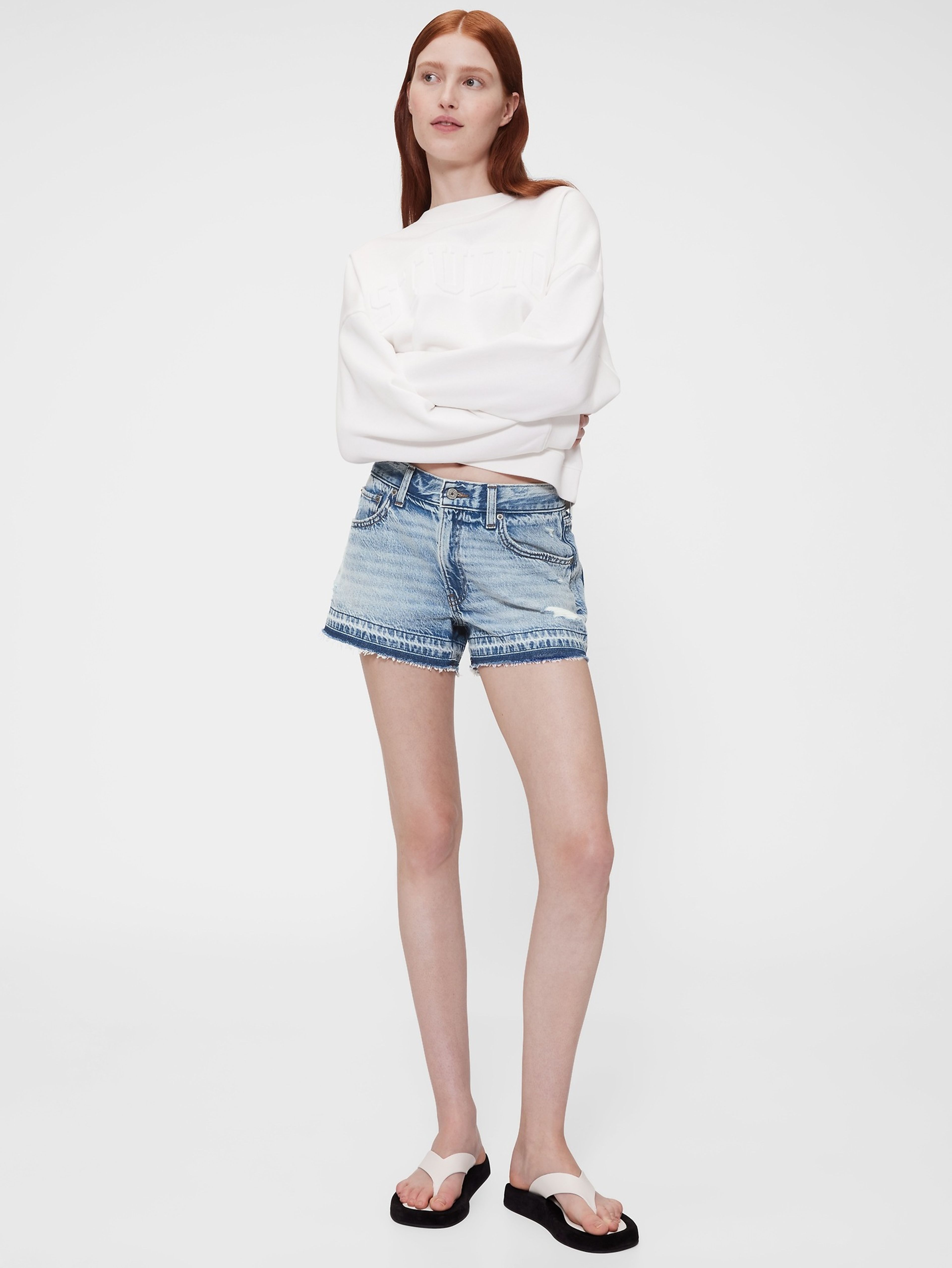 Jeansowe szorty Low Rise Stride GapStudio by Zac Posen