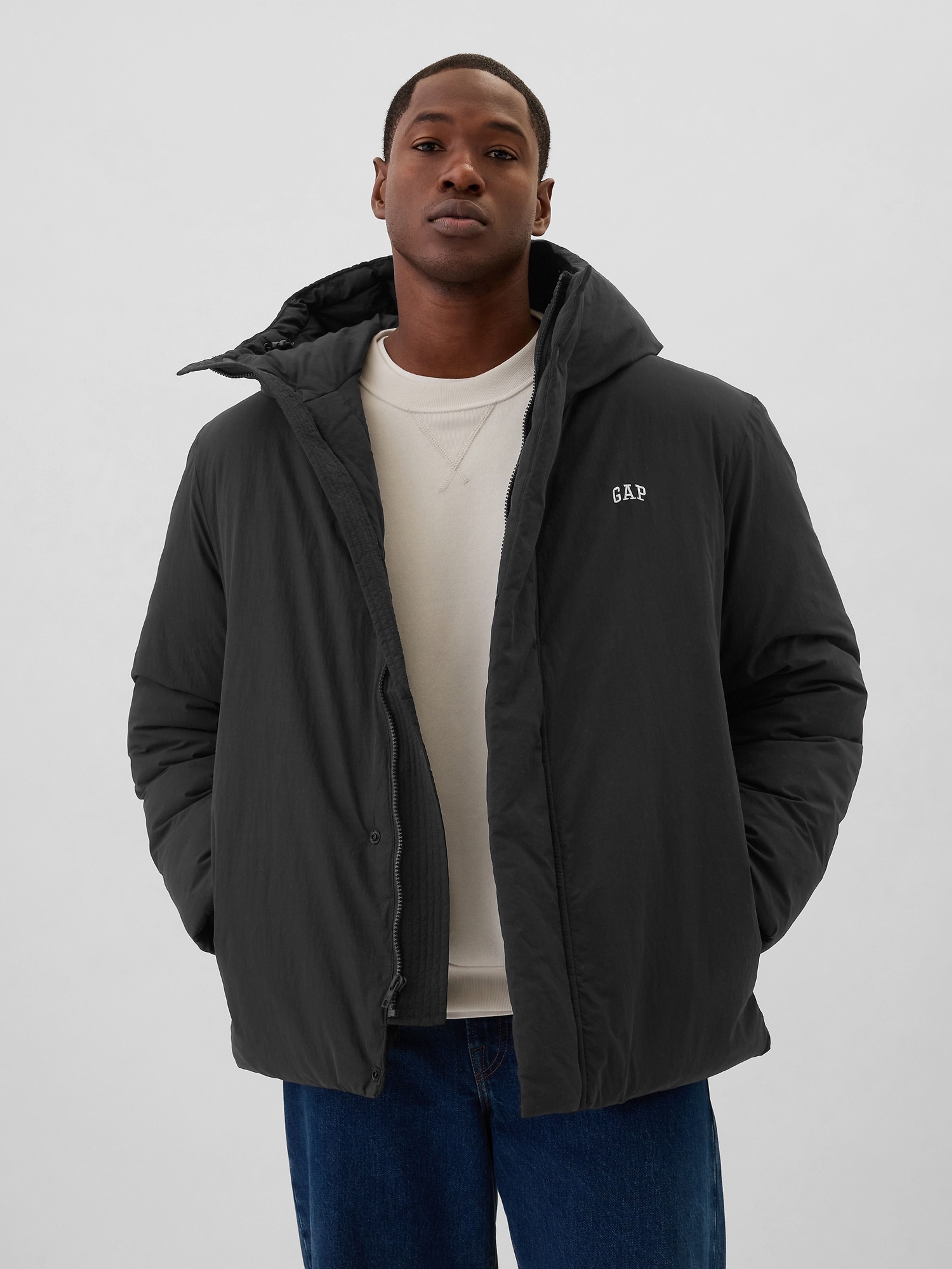 Wasserdichte Winterjacke mit Kapuze