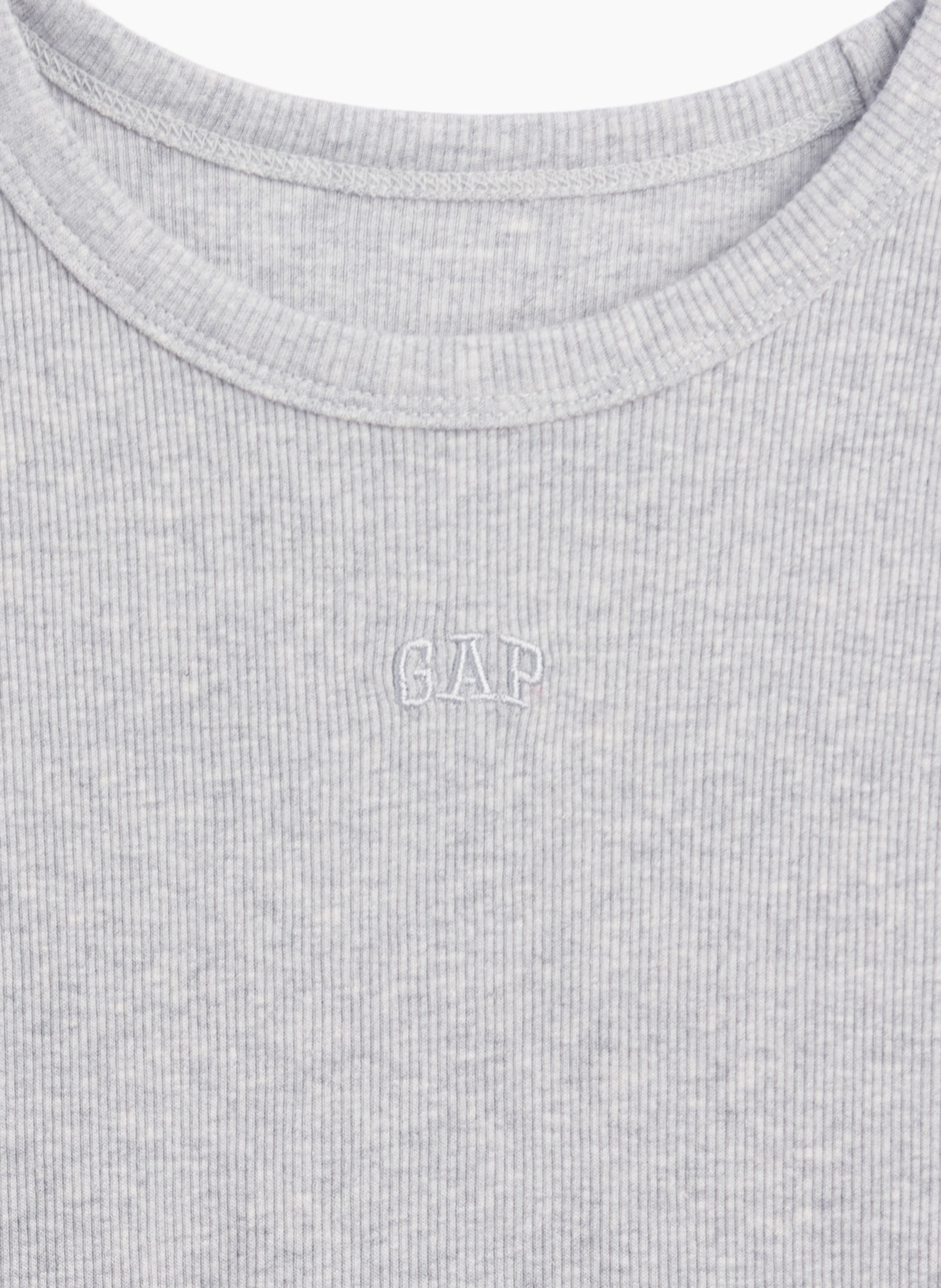 Dziecięcy prążkowany T-shirt z logo - 004