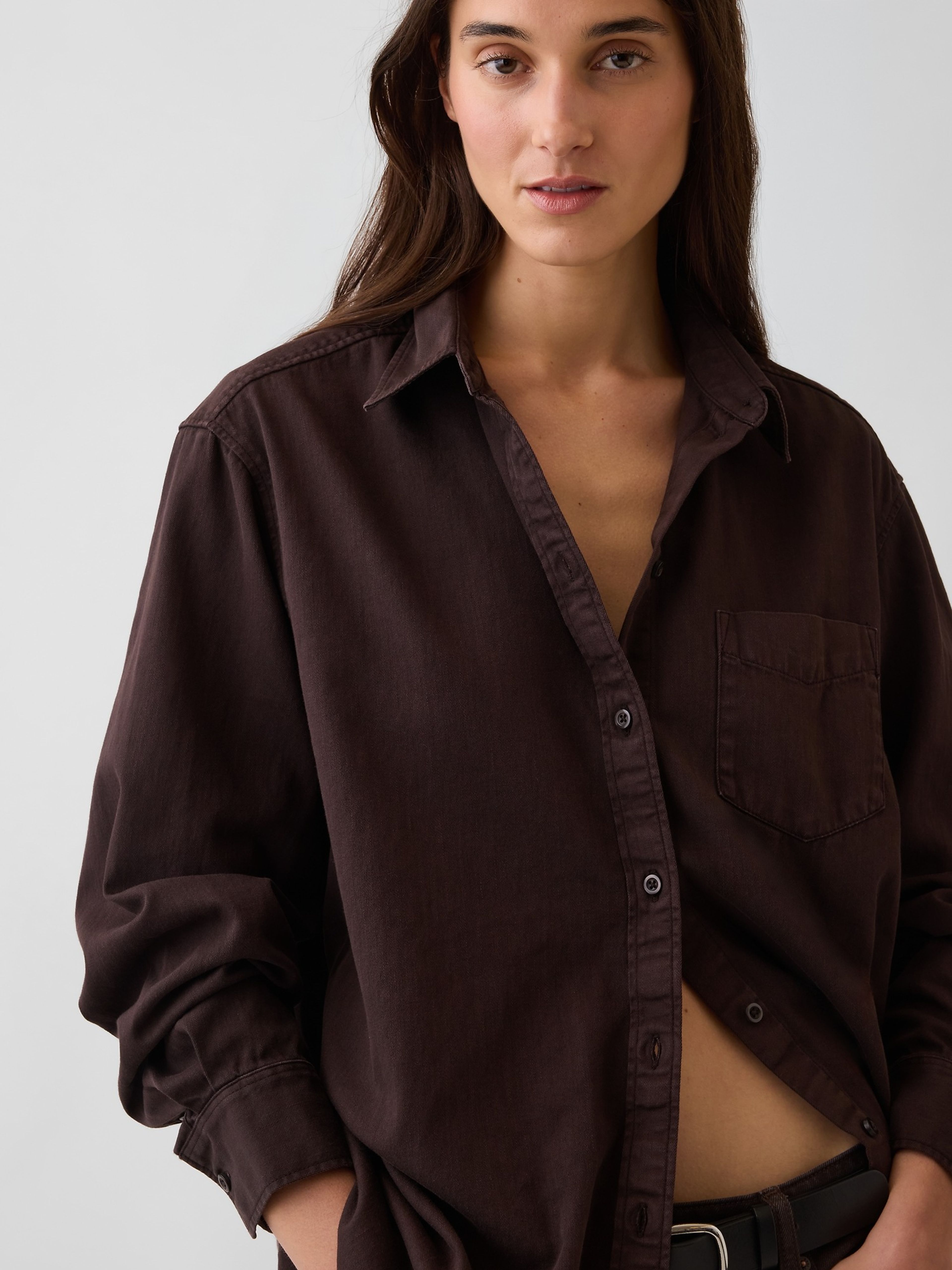 Džínsová oversize košeľa Big Shirt - 004