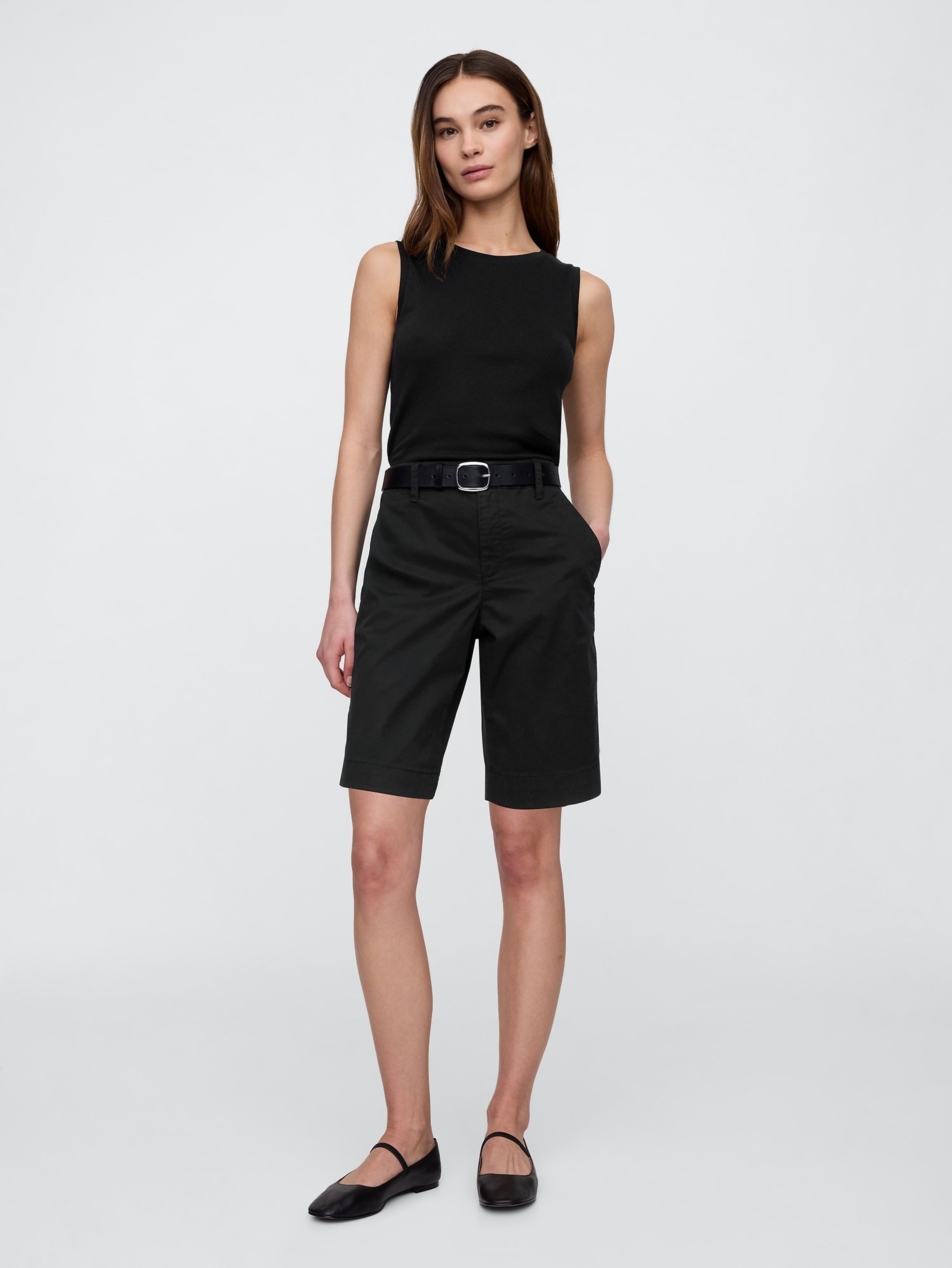 Damen Khaki Bermuda Shorts