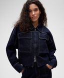 Džínová bunda GapStudio by Zac Posen-Tmavě modrá - 001