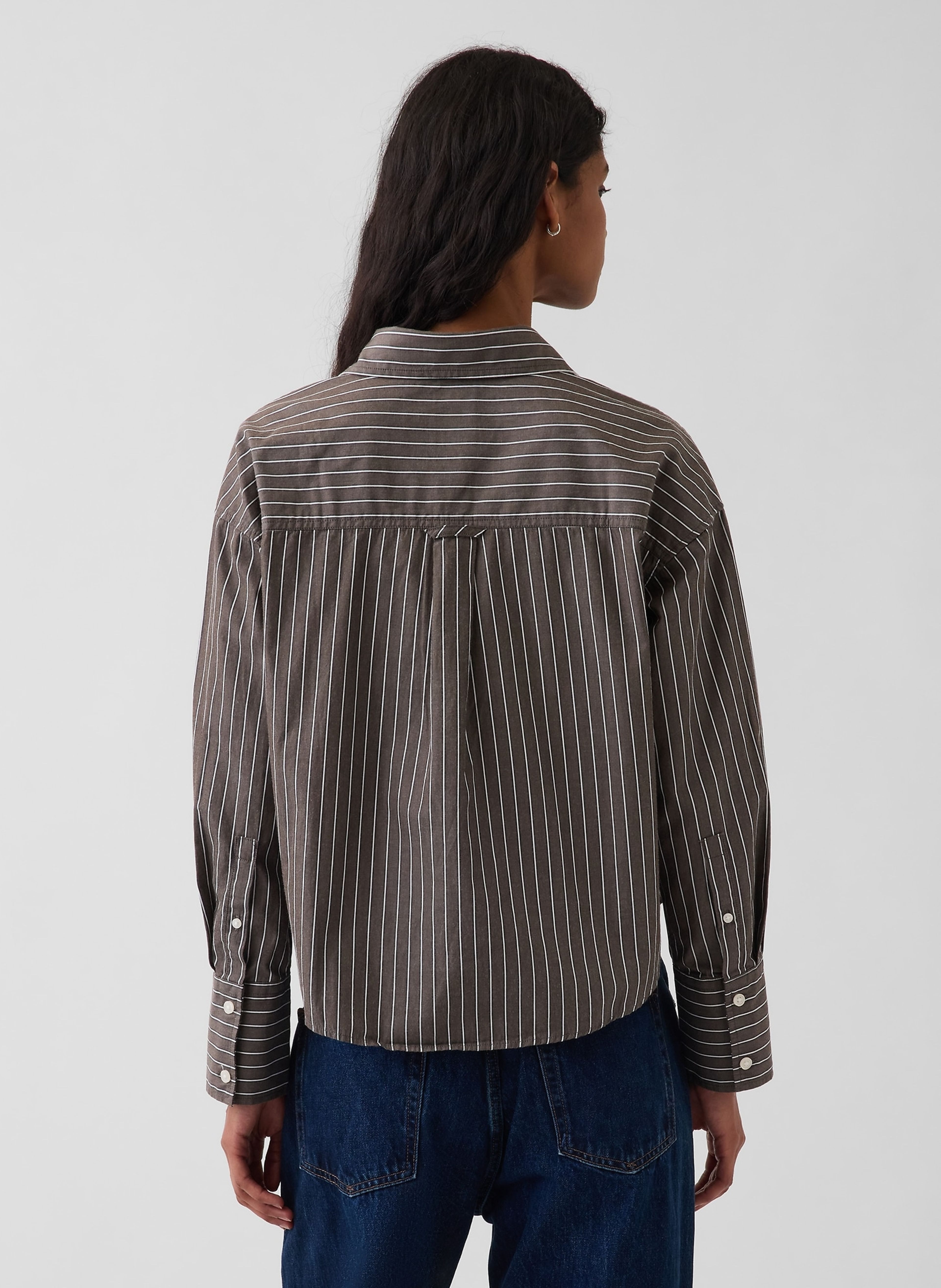 Oversize crop košeľa - 003