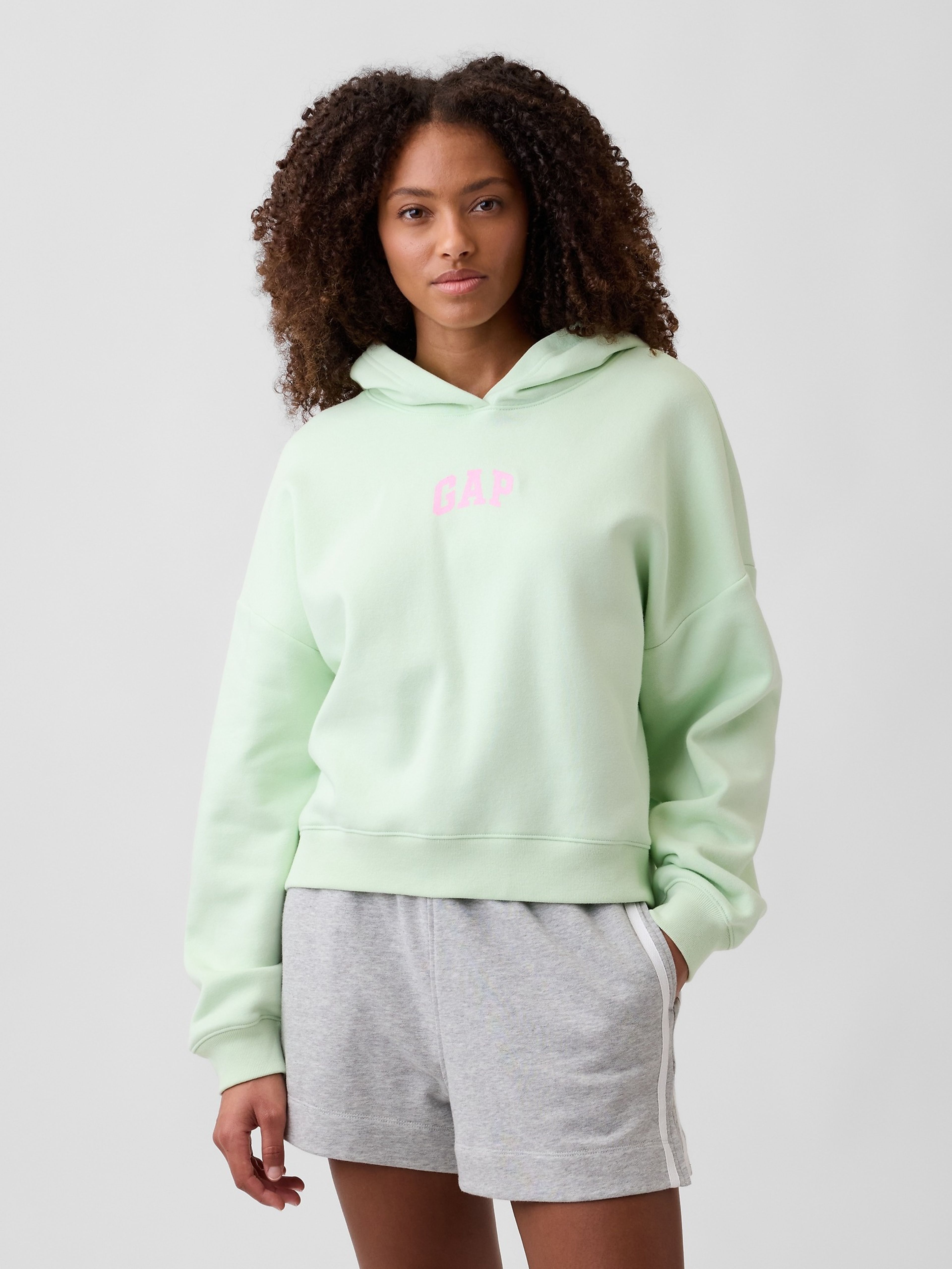 Crop-Sweatshirt mit Logo