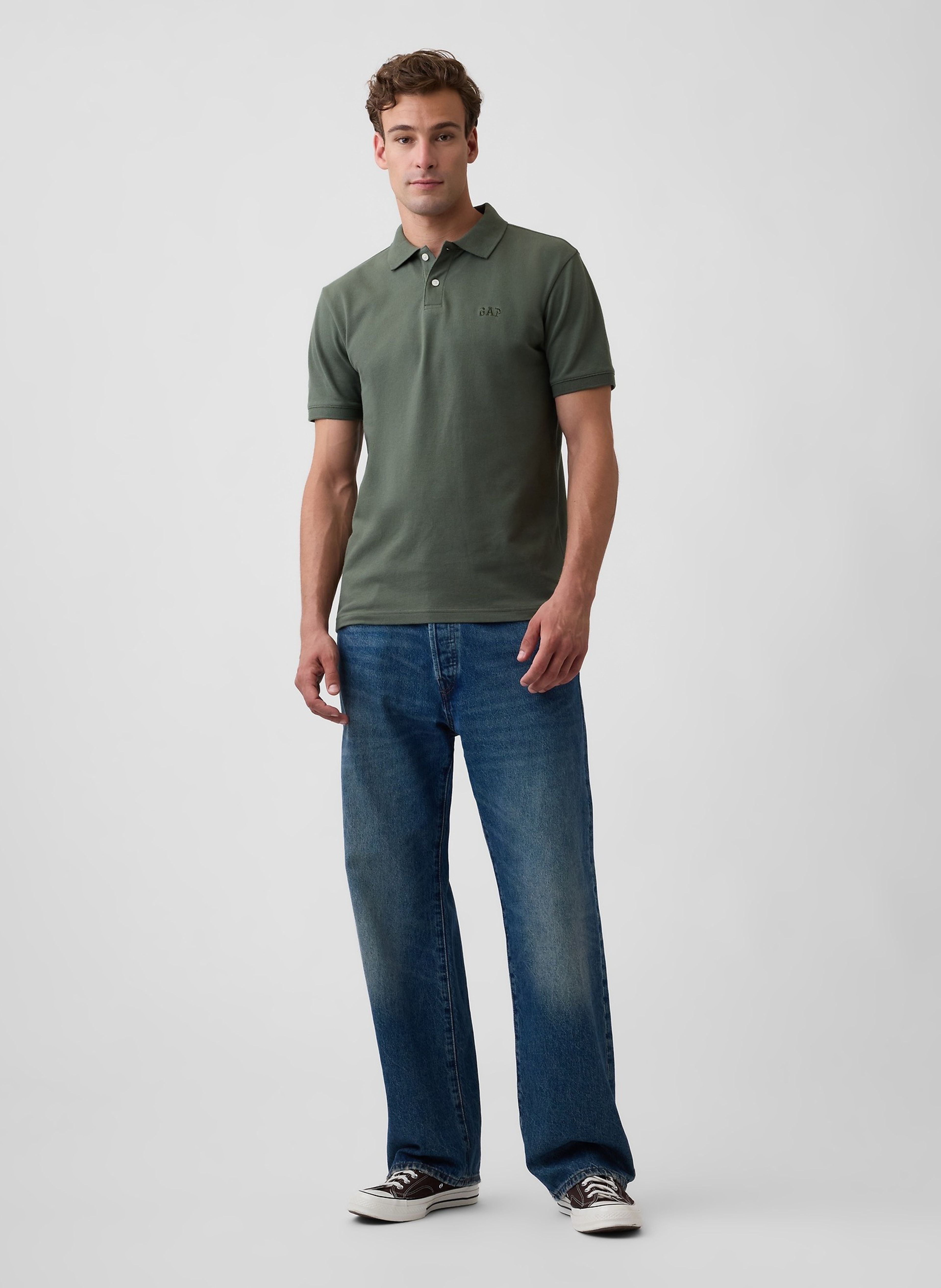 Polo tričko piqué s logem - 002