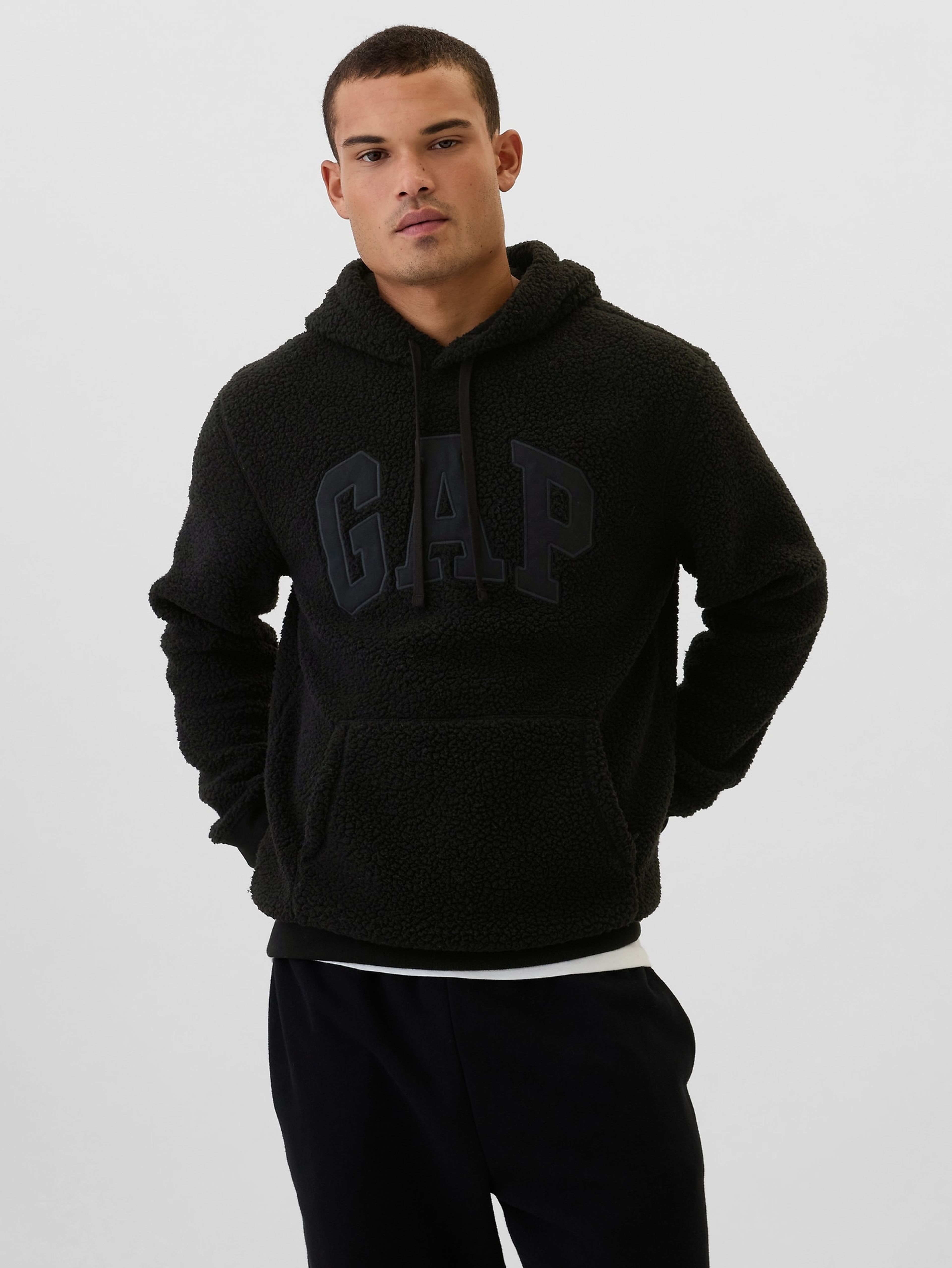 Sherpa-Sweatshirt mit Logo