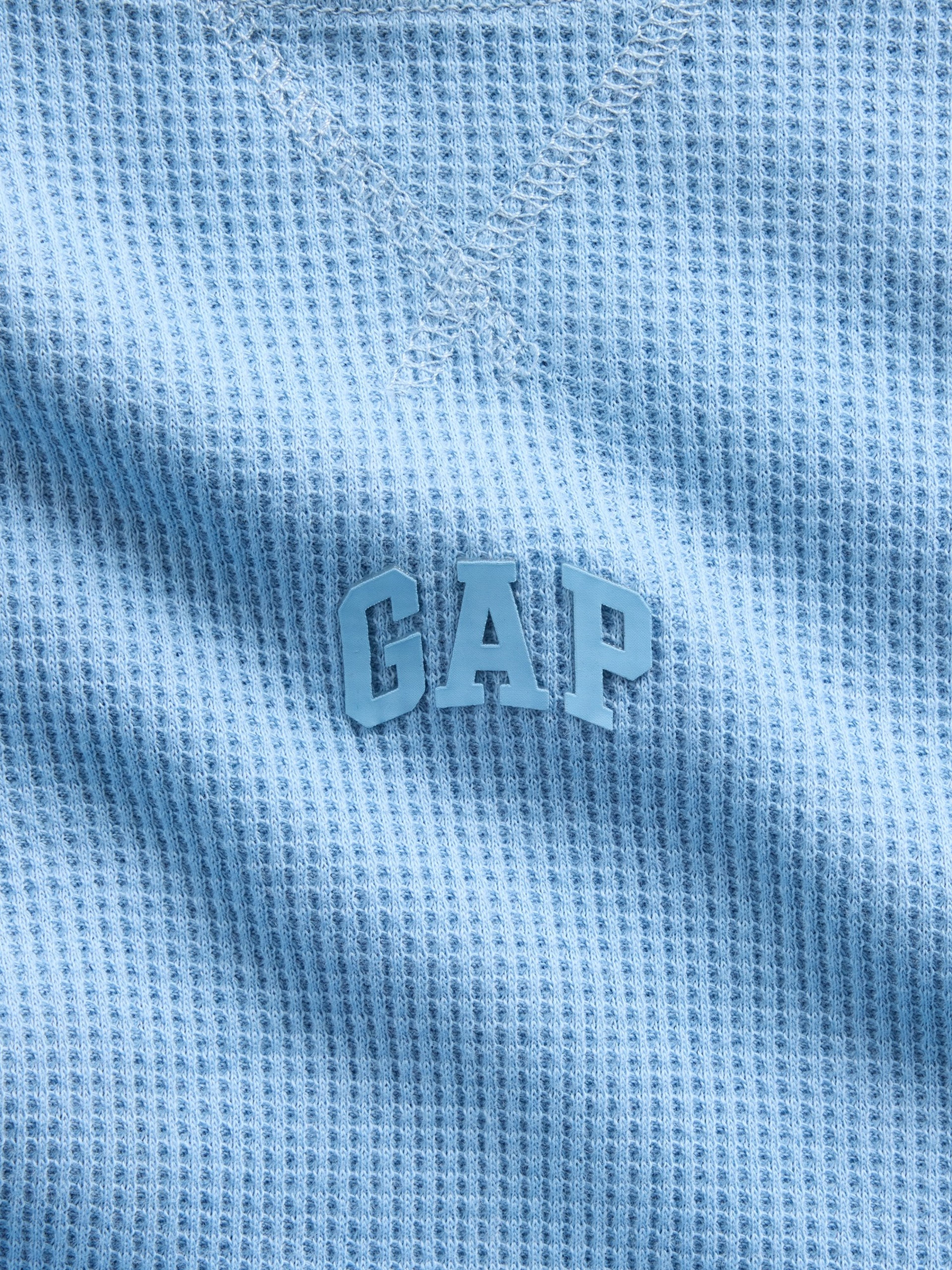 Camiseta infantil de tejido waffle con logo - 003