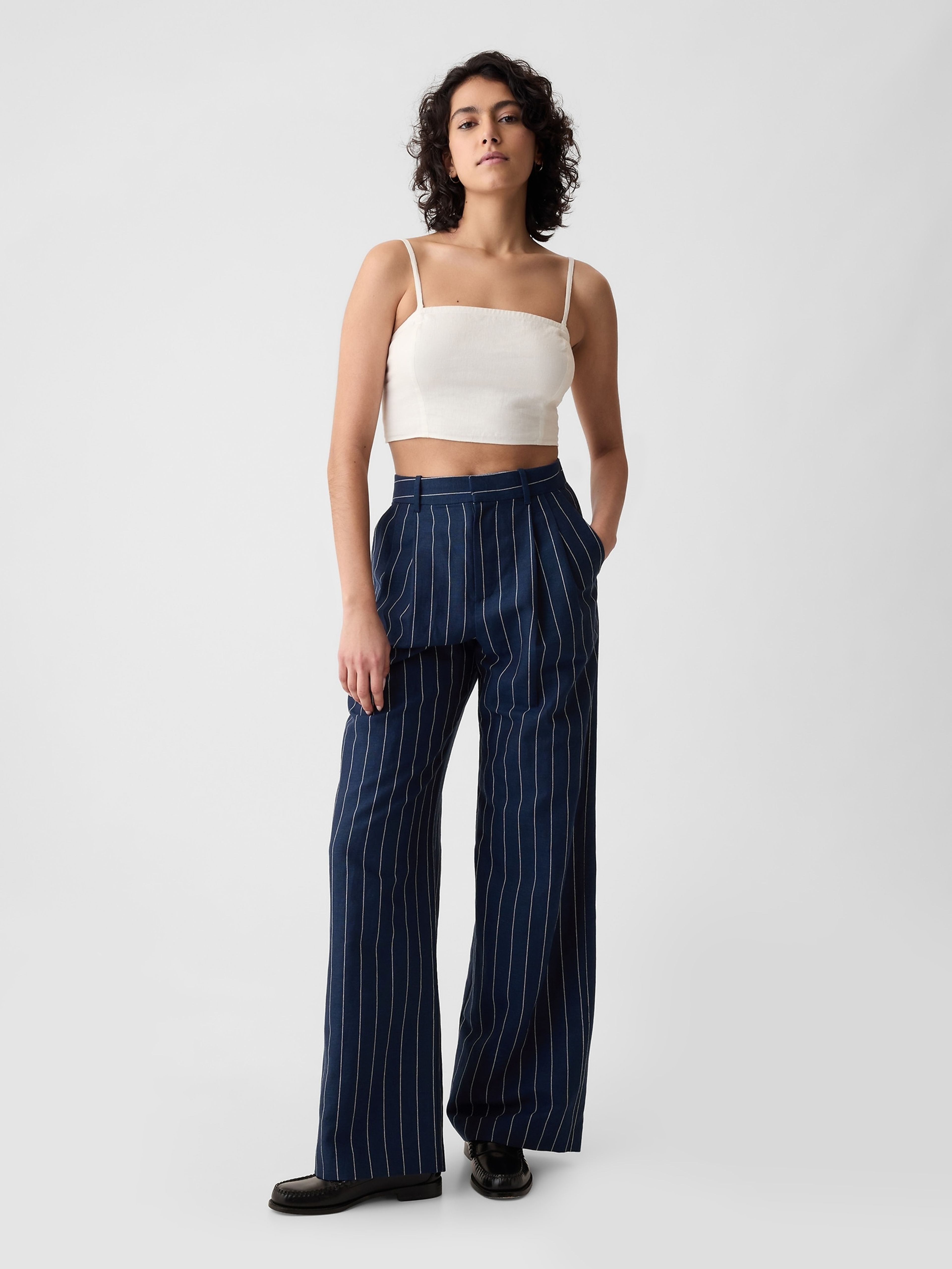 Leinenhose high rise