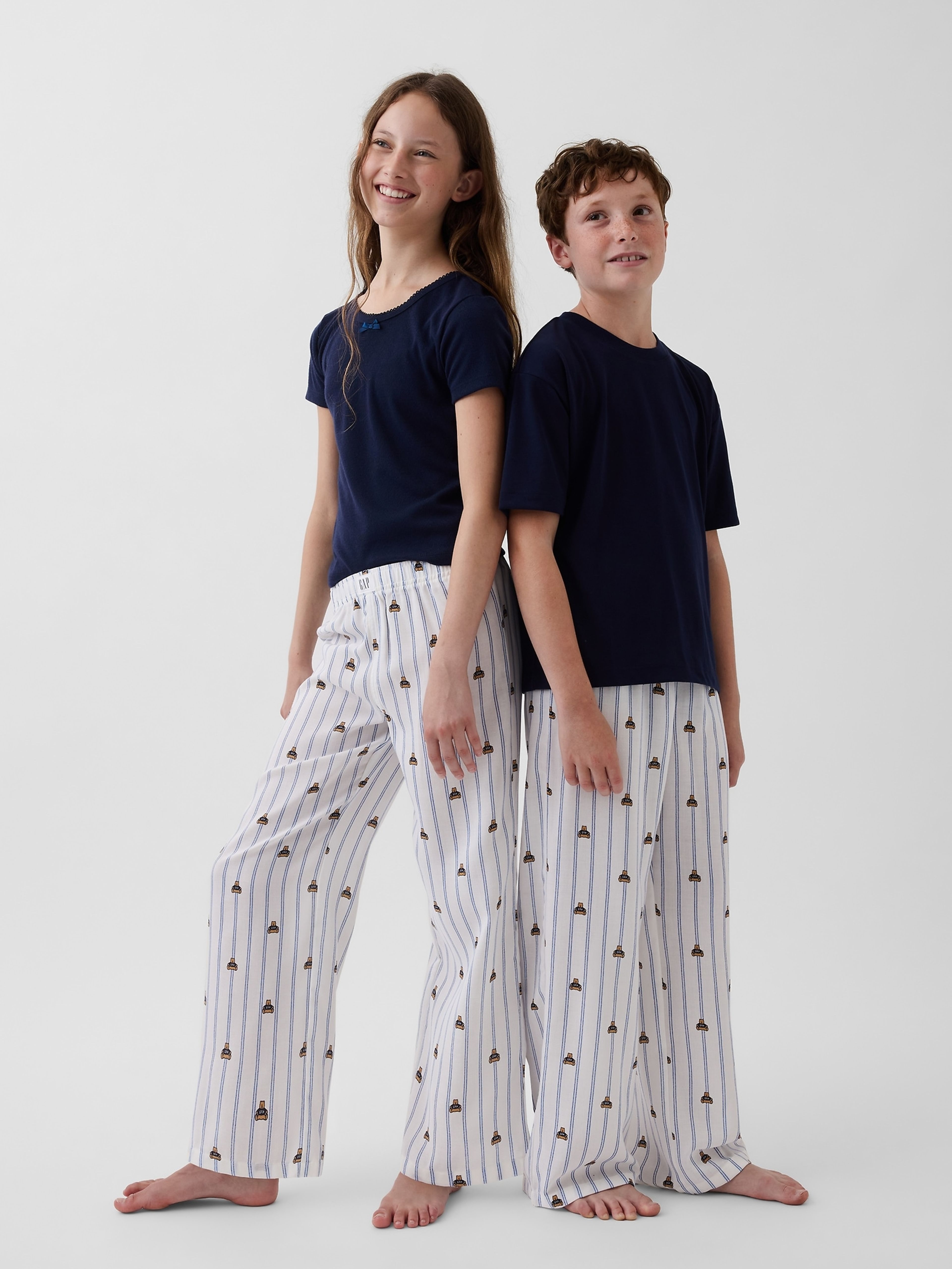 Detské pyžamové flanelové nohavice unisex - 001