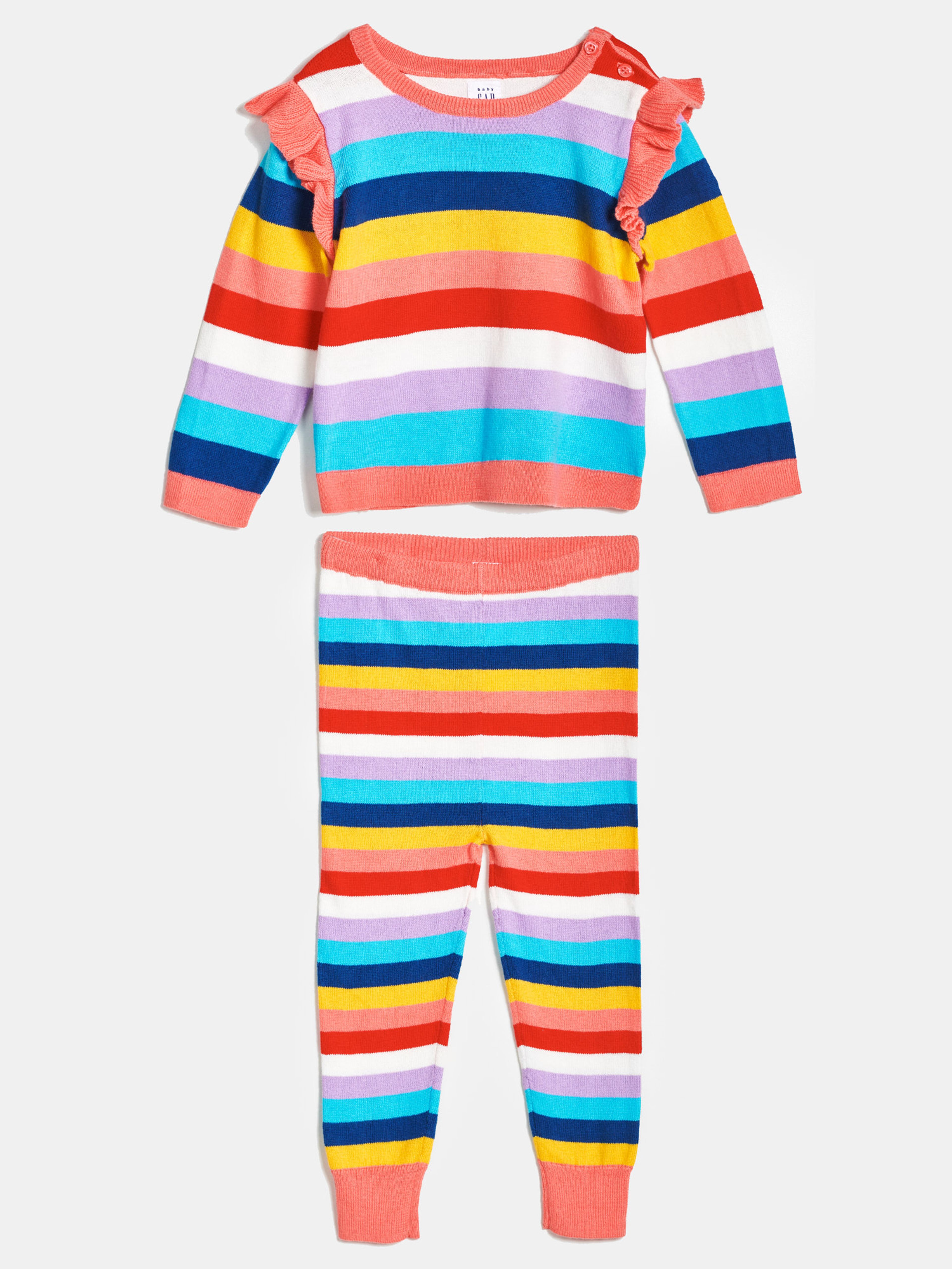 Baby Gestreiftes Strickset