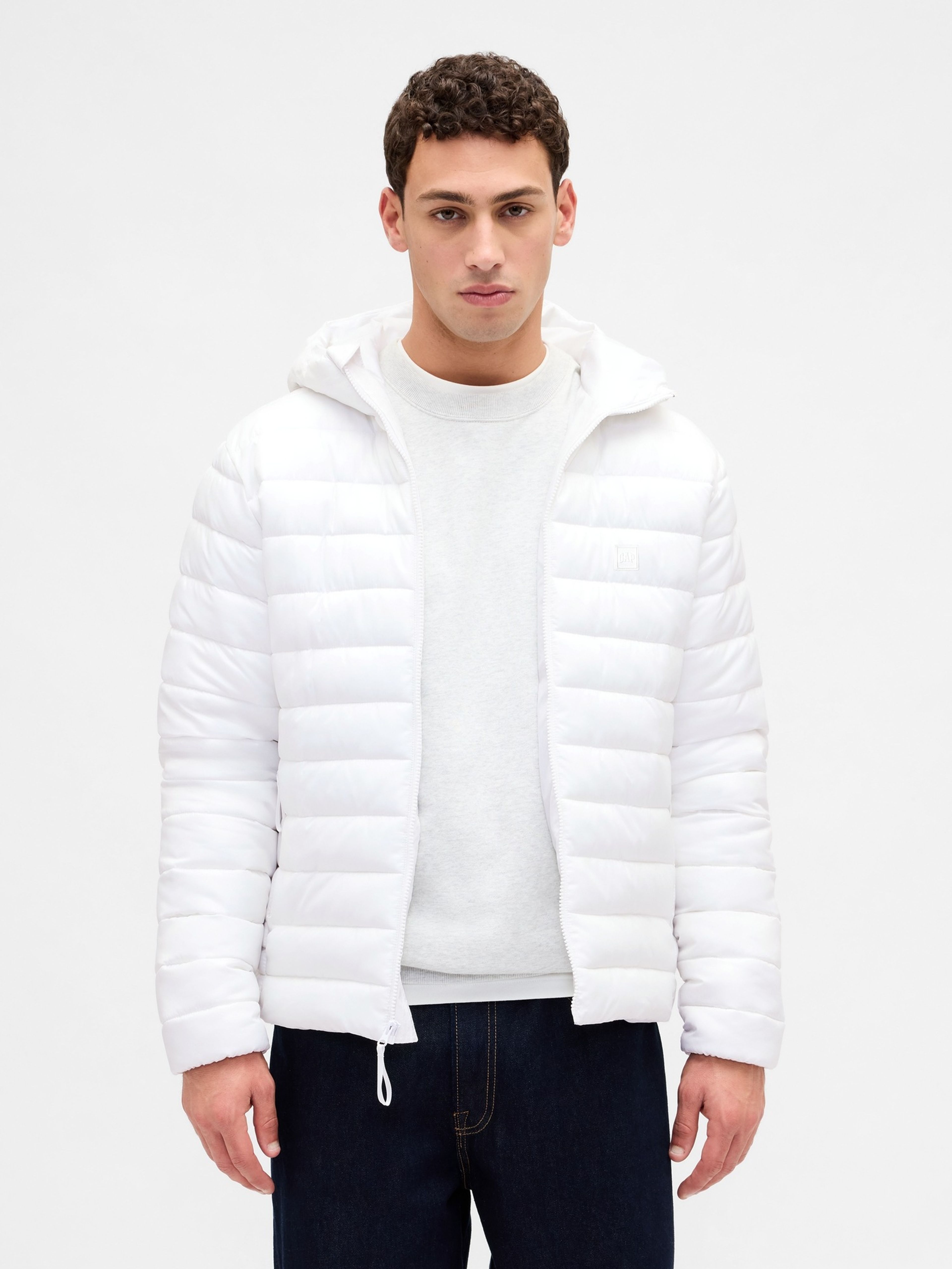 Herren gesteppte wasserdichte Jacke mit Logo